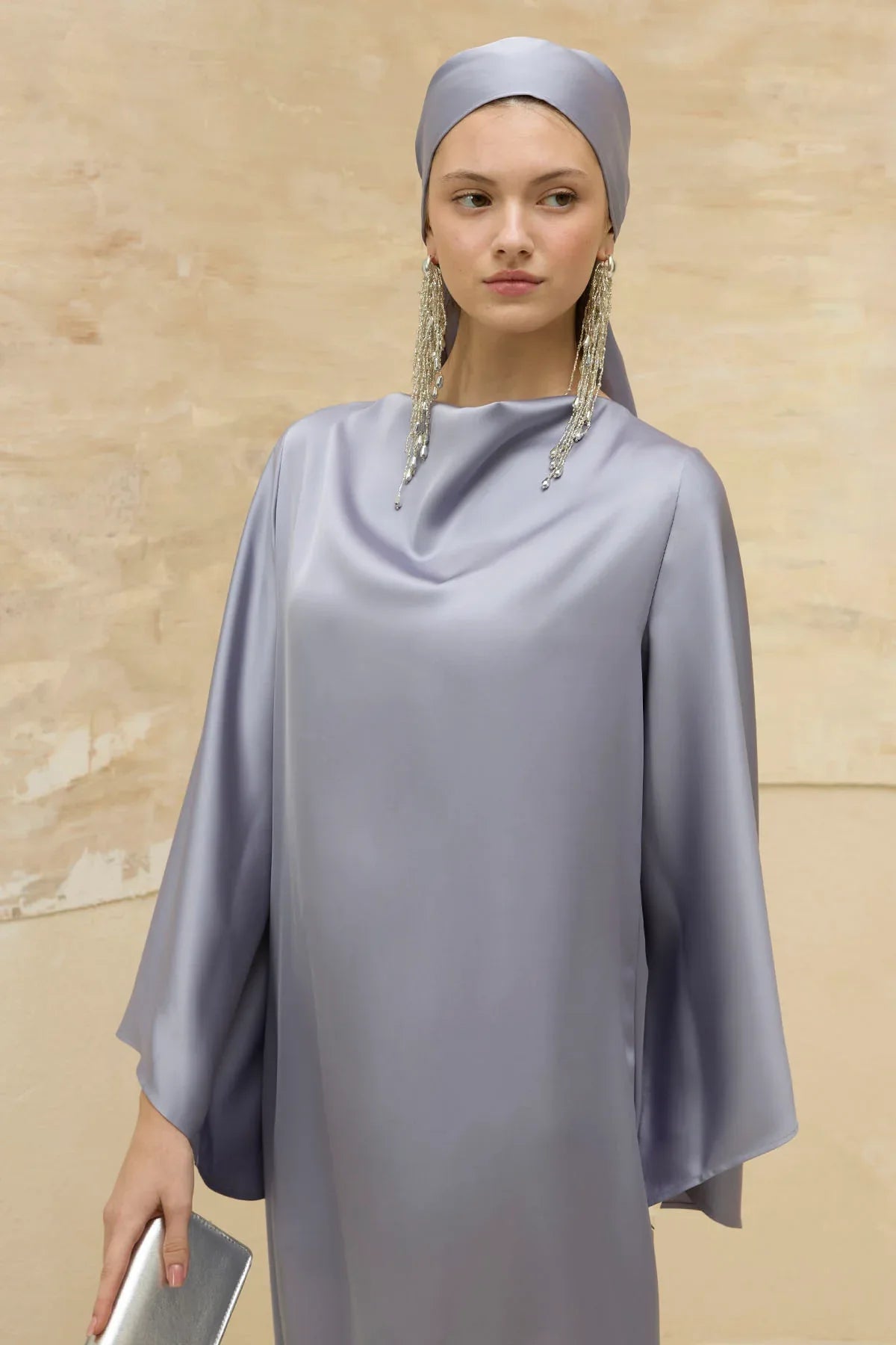 Reversible Satin Gray Dress