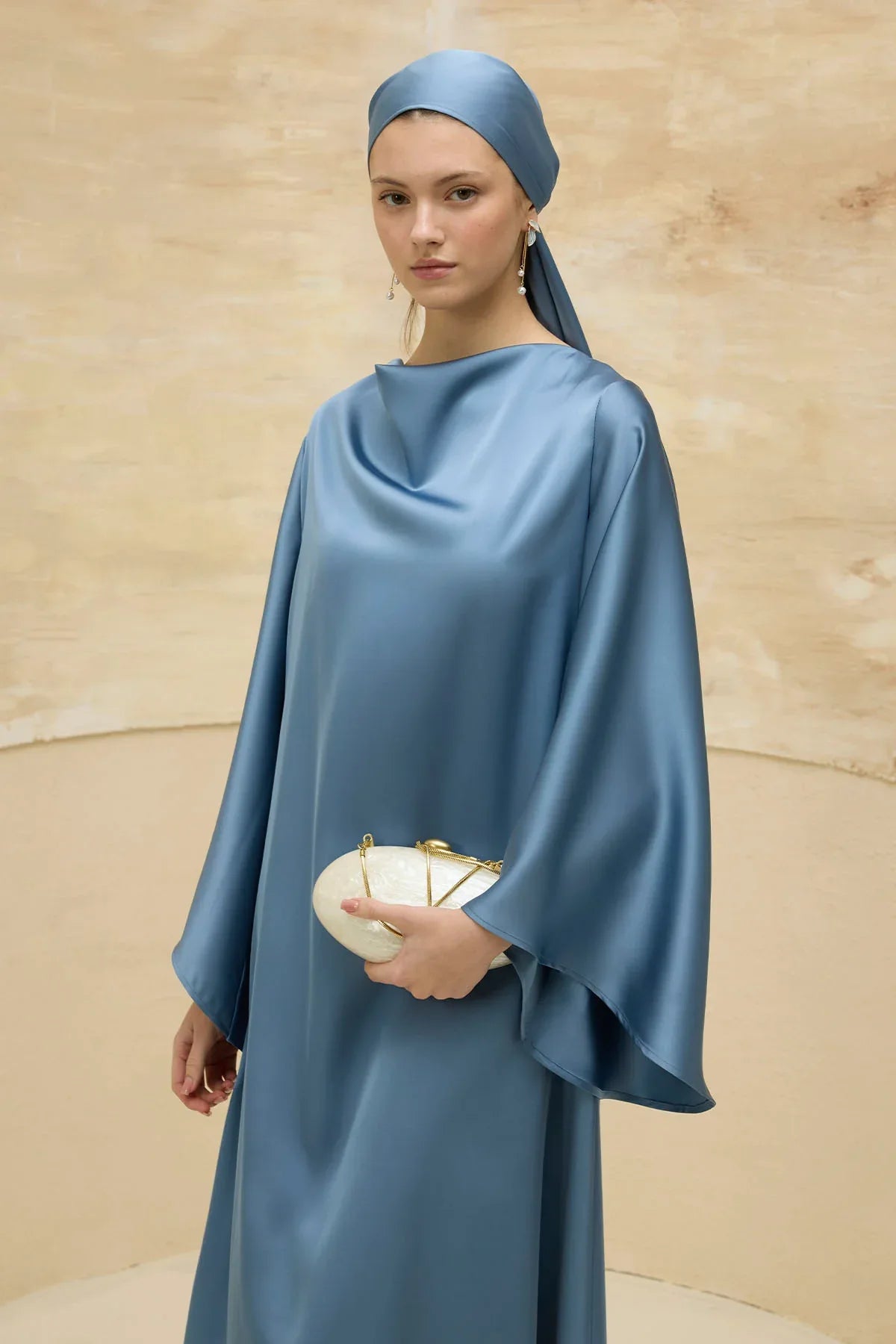 Reversible Satin Blue Dress