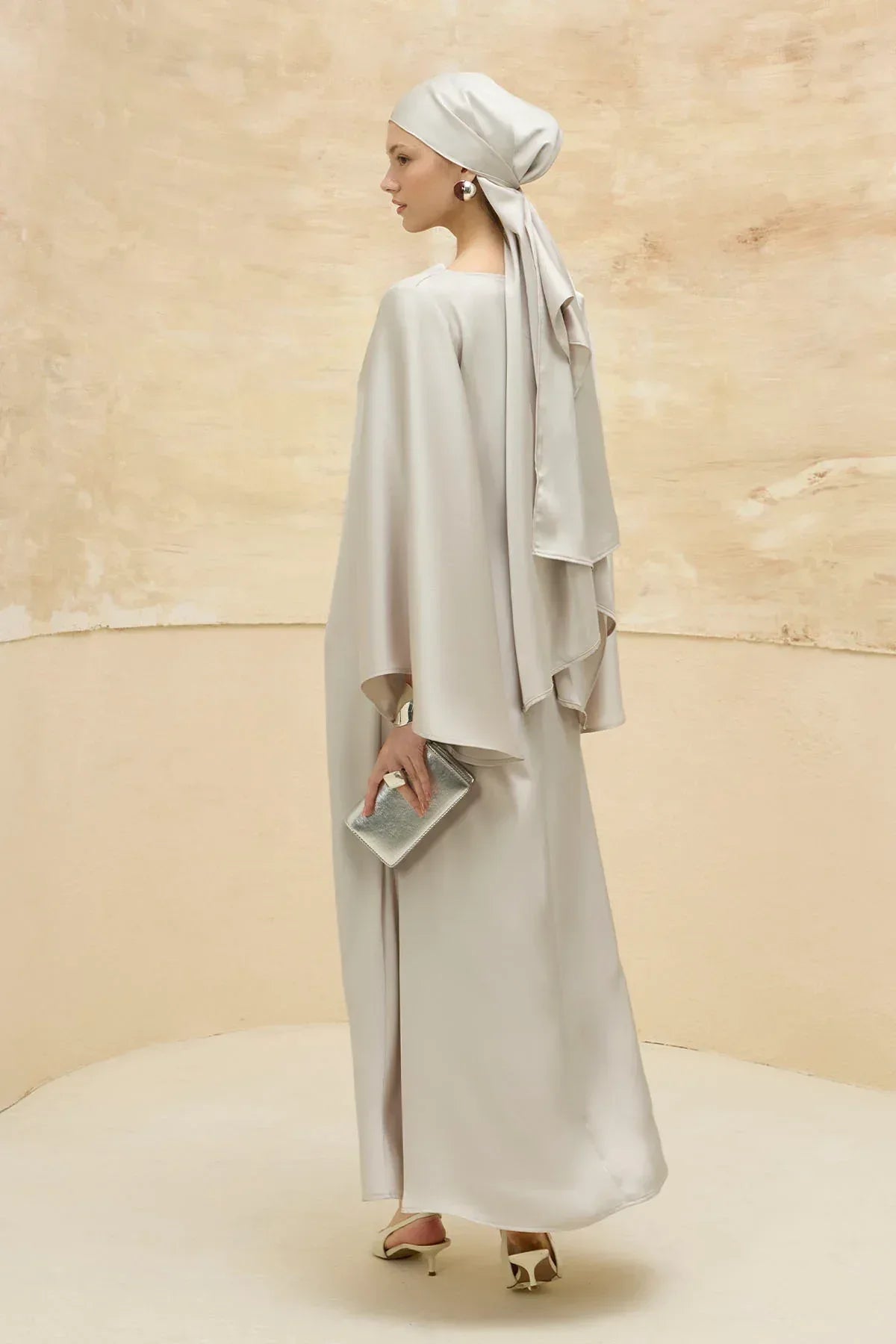 Reversible Satin Ecru Dress