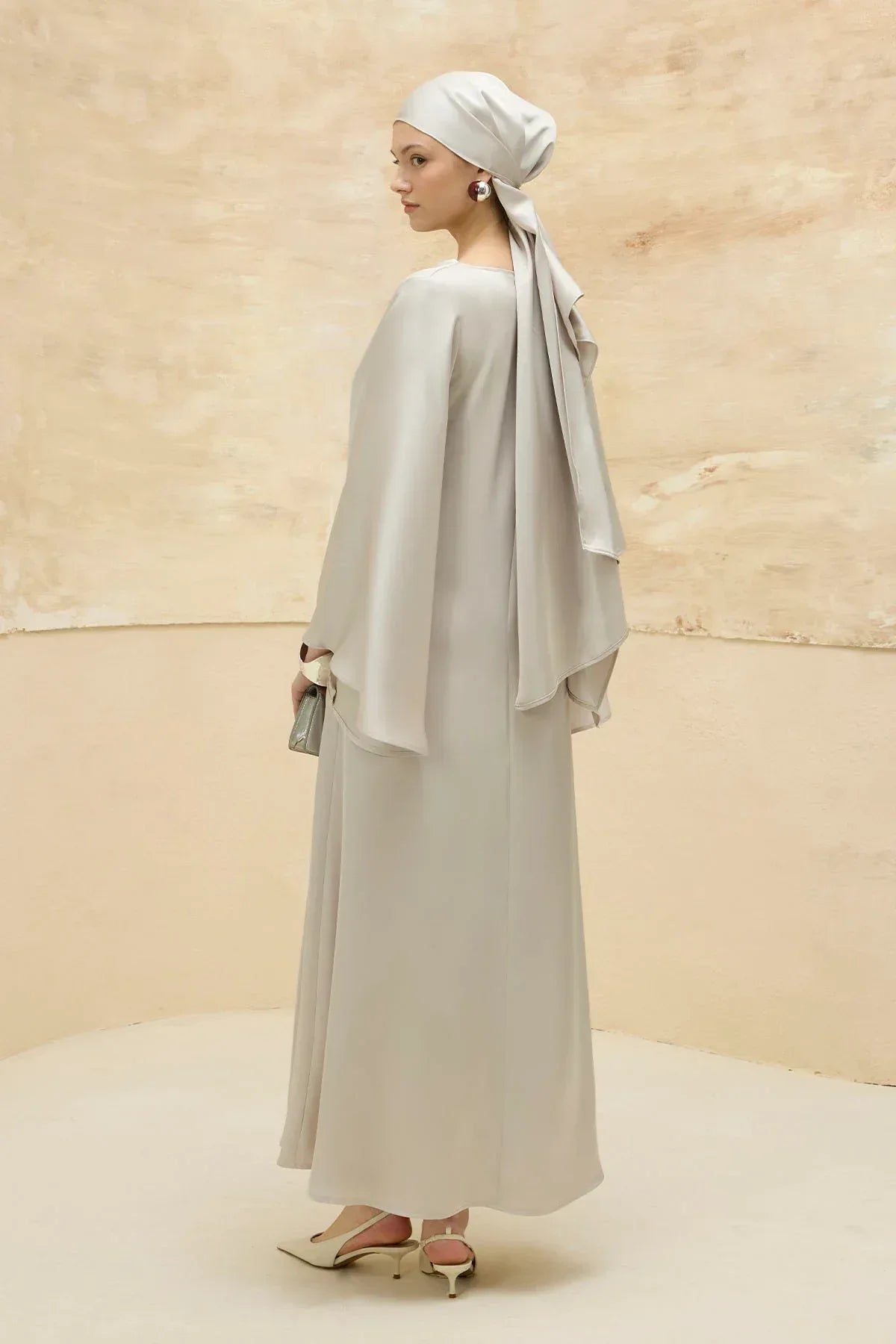 Reversible Satin Ecru Dress