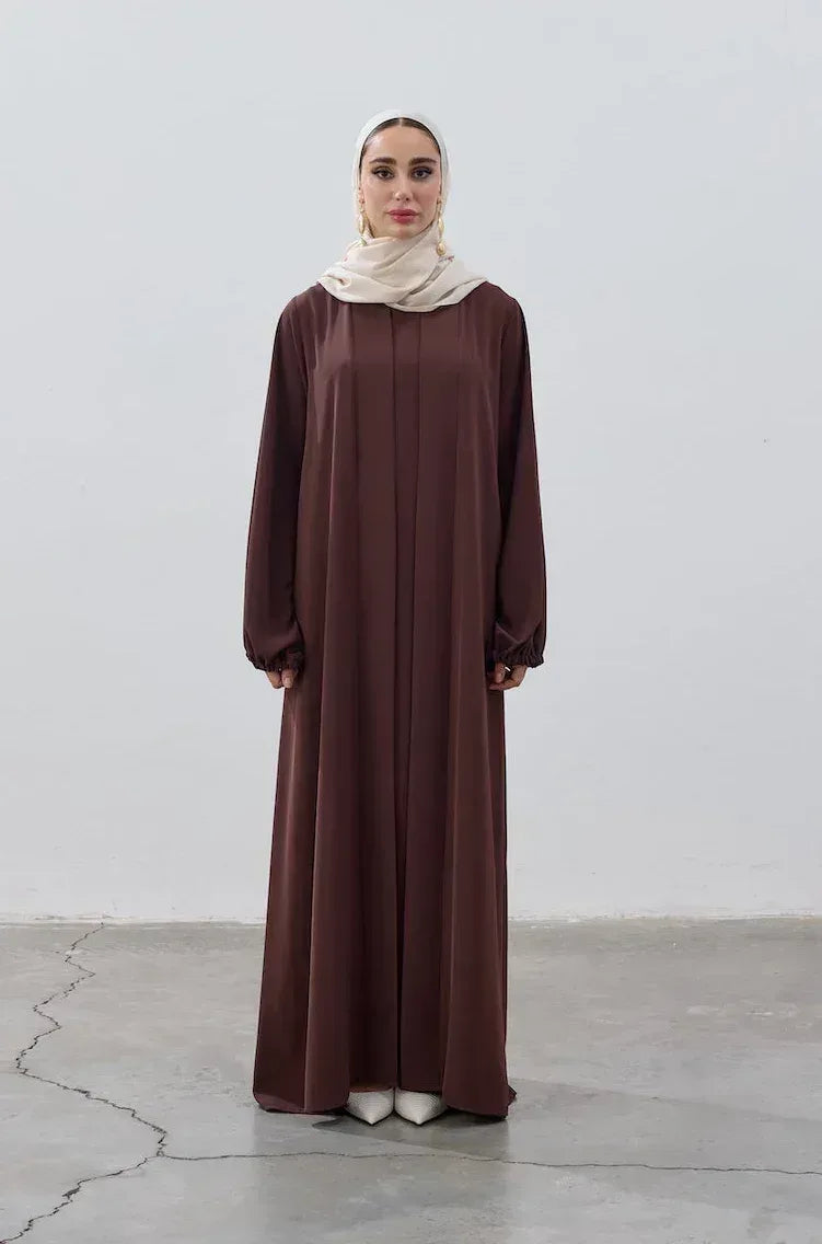 İkili Özel Dökümlü Abaya Takım - VIADEL Atelier