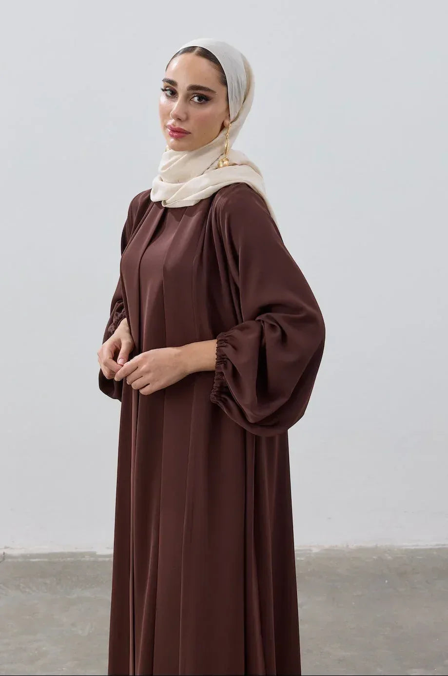 İkili Özel Dökümlü Abaya Takım - VIADEL Atelier