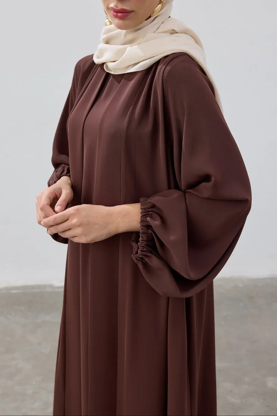 İkili Özel Dökümlü Abaya Takım - VIADEL Atelier