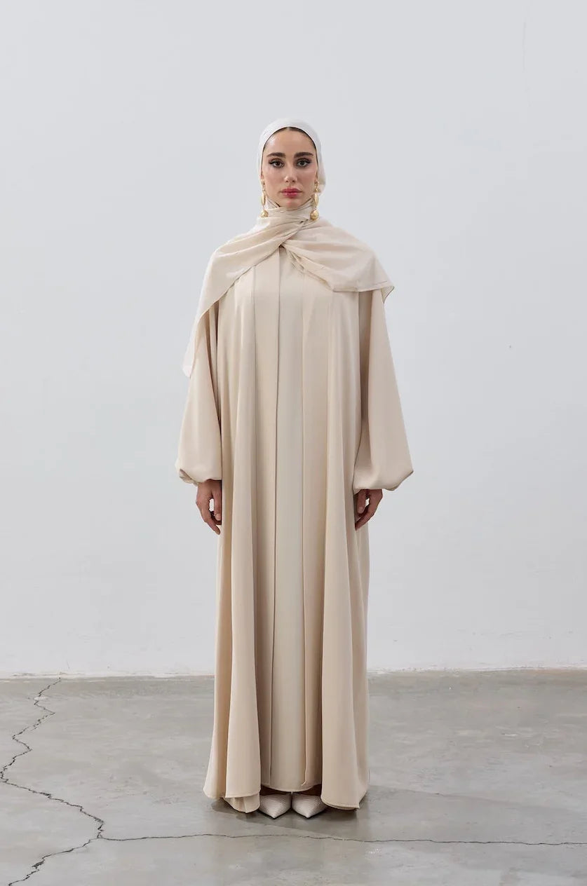 İkili Özel Dökümlü Abaya Takım