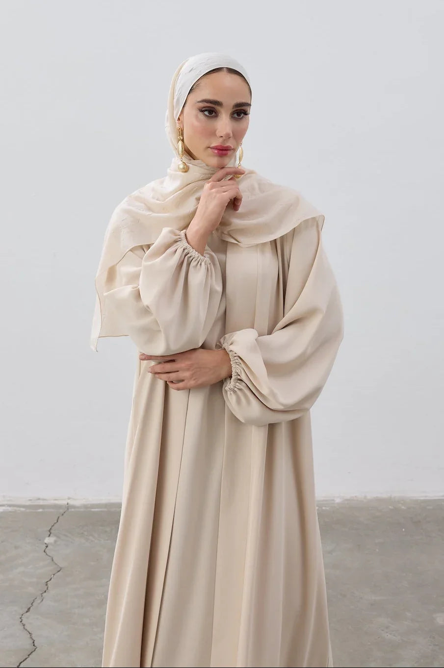 İkili Özel Dökümlü Abaya Takım