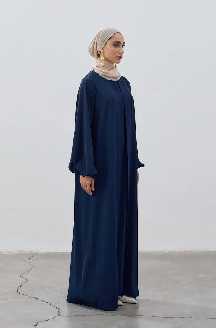İkili Özel Dökümlü Abaya Takım - VIADEL Atelier