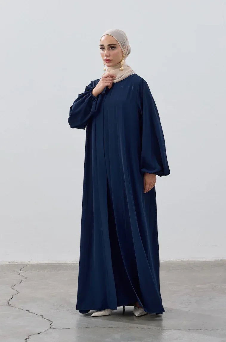 İkili Özel Dökümlü Abaya Takım - VIADEL Atelier