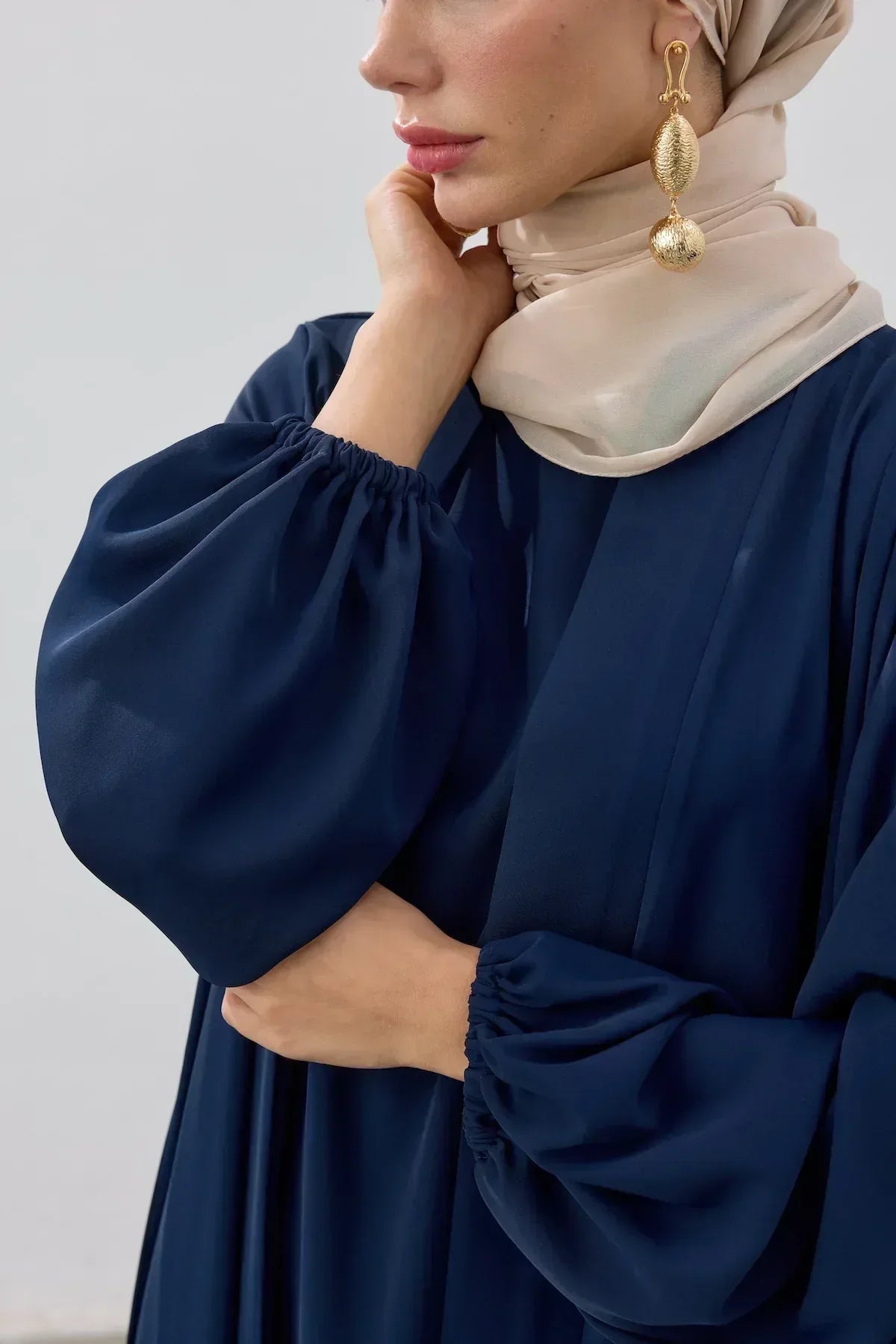 İkili Özel Dökümlü Abaya Takım - VIADEL Atelier