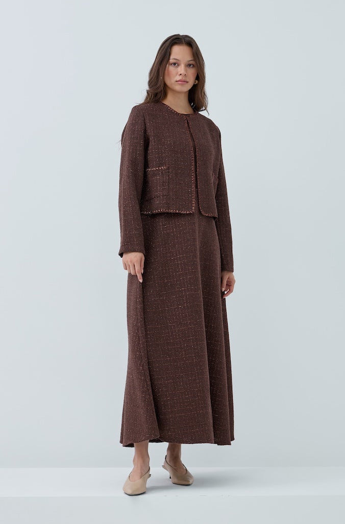 Simli İkili Ceket Elbise Takım