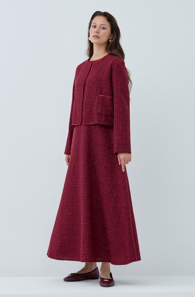 Simli İkili Ceket Elbise Takım