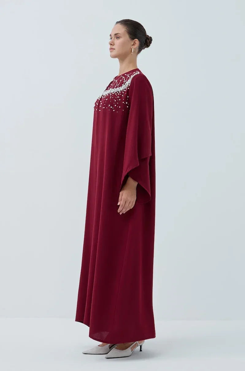İncili Taş Abaya - VIADEL Atelier