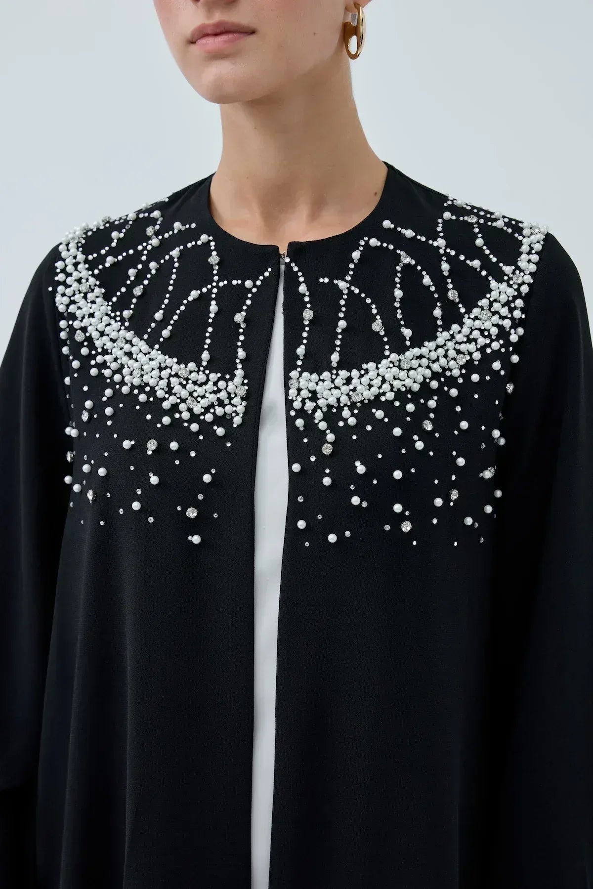 İncili Taş Abaya - VIADEL Atelier