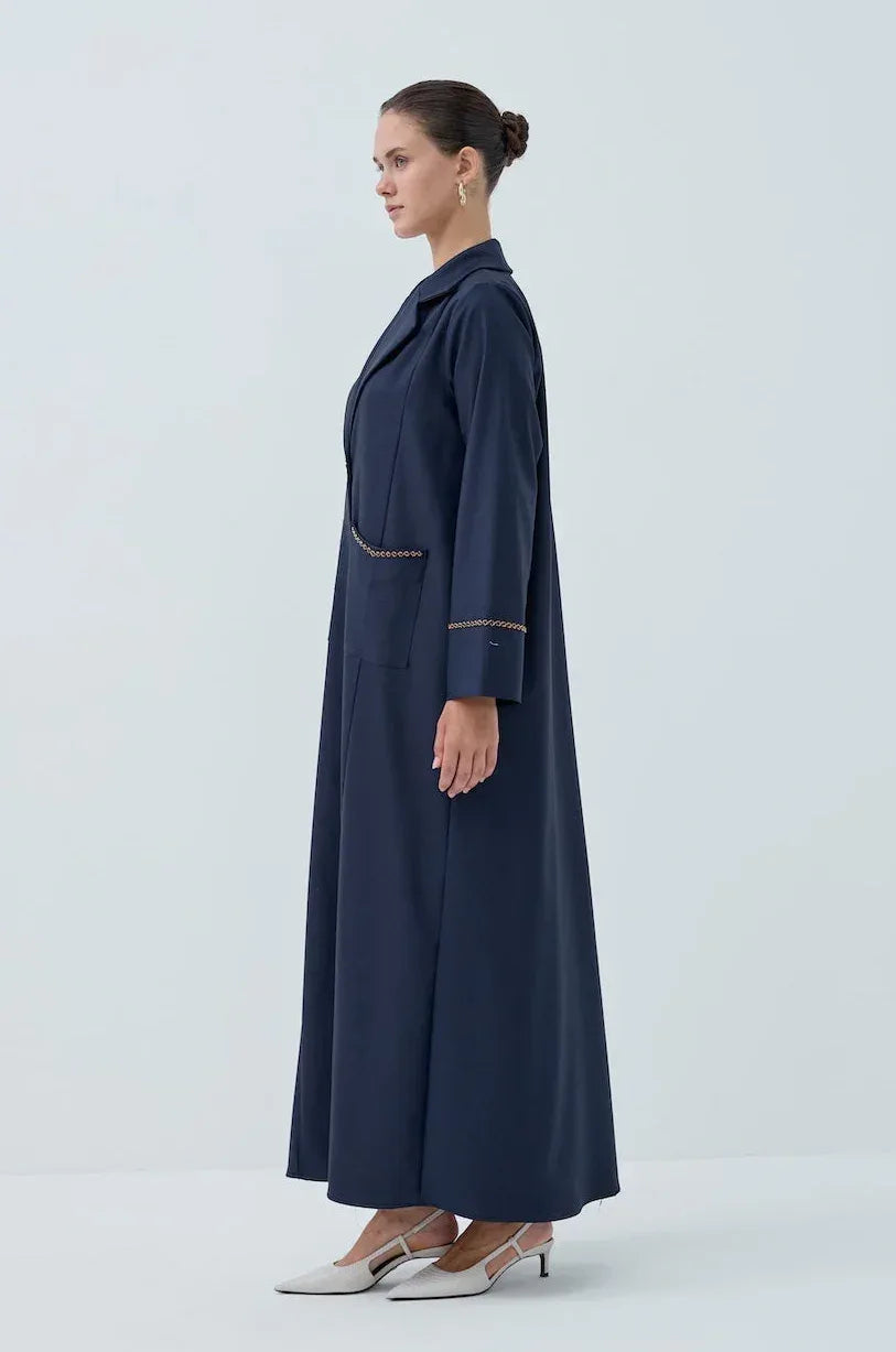 Cepli Boncuk Detay Abaya - VIADEL Atelier