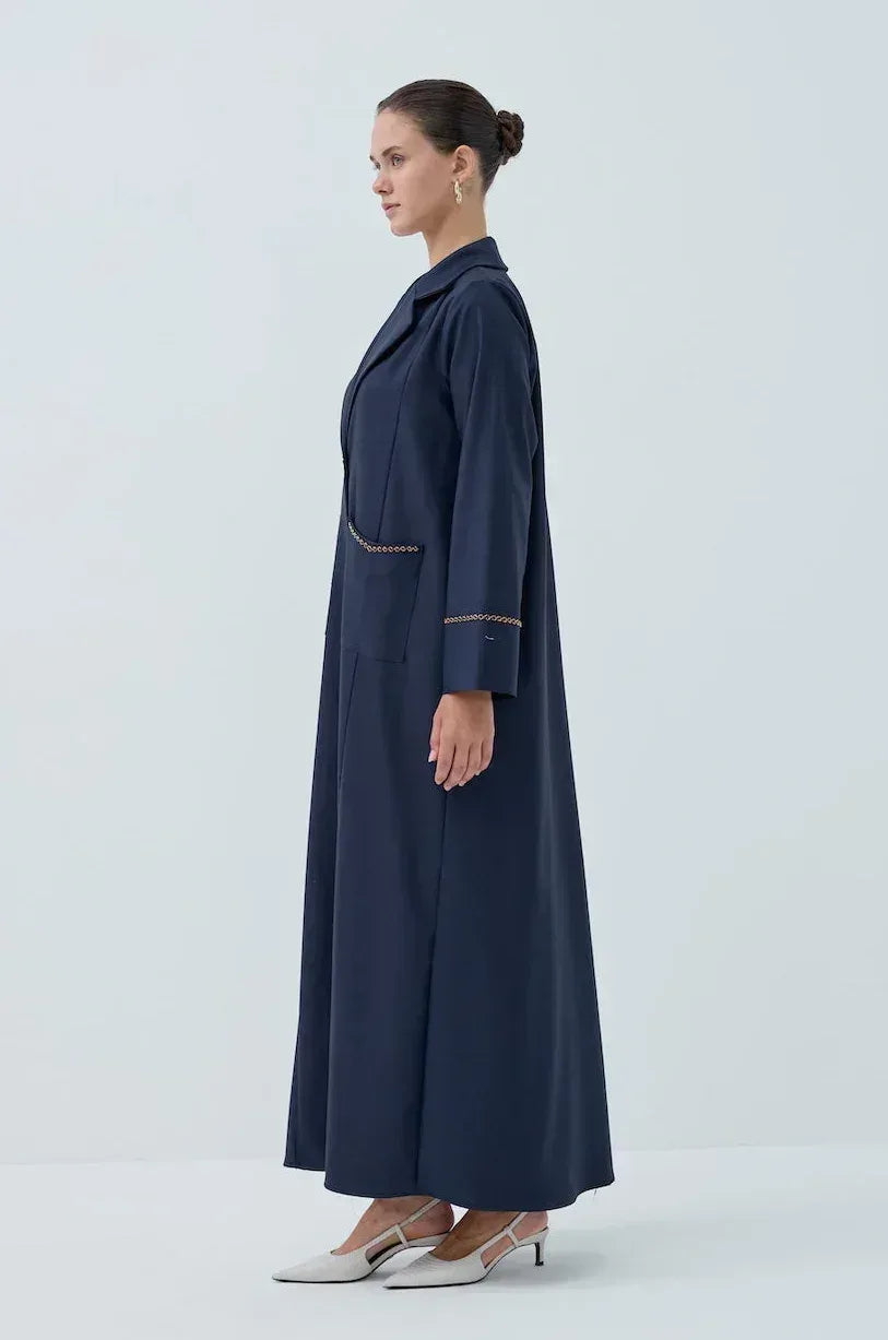 Cepli Boncuk Detay Abaya - VIADEL Atelier