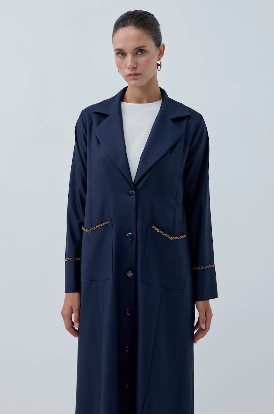 Cepli Boncuk Detay Abaya