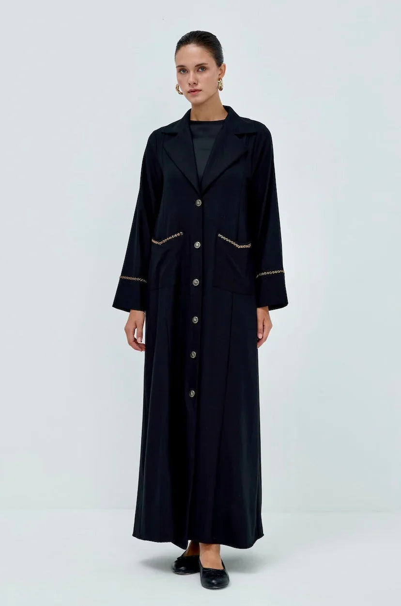 Cepli Boncuk Detay Abaya