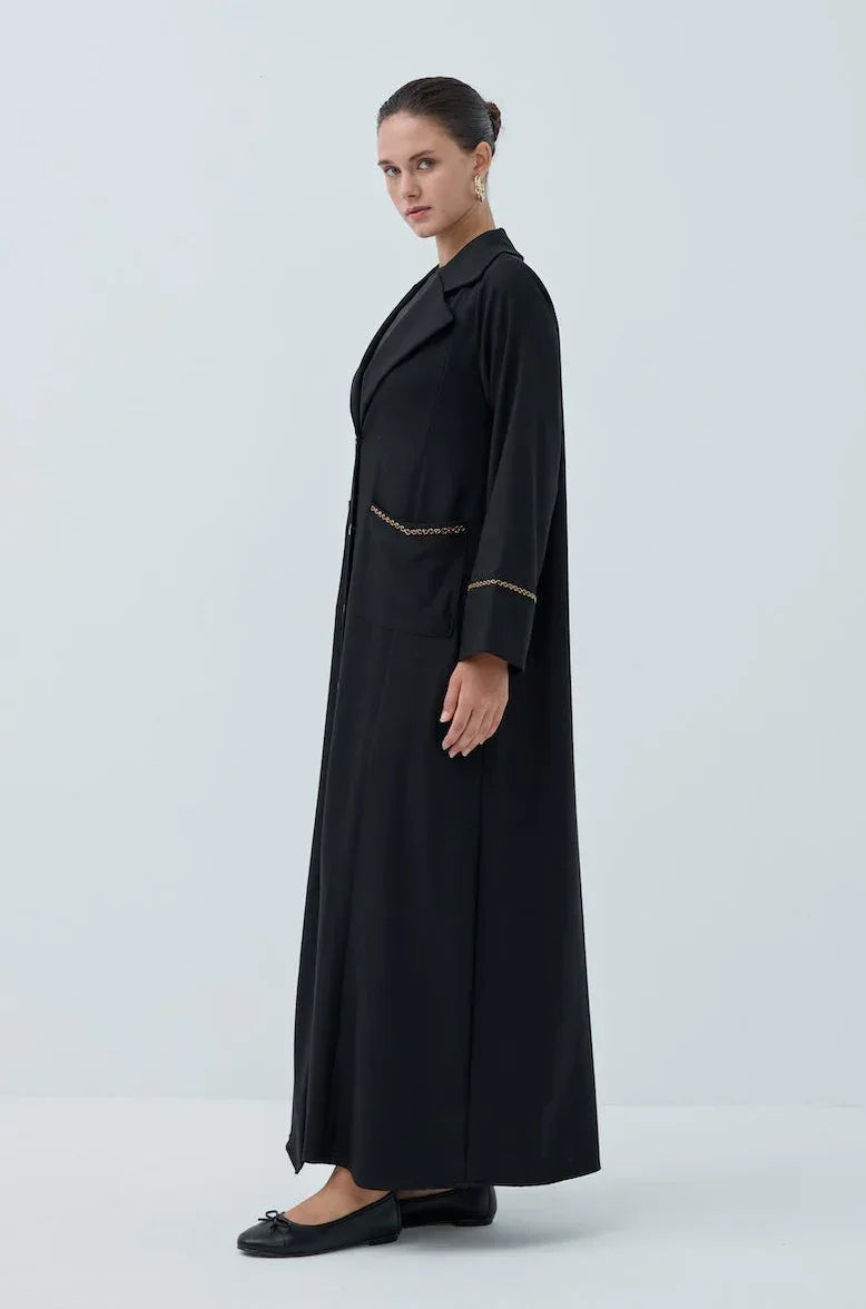 Cepli Boncuk Detay Abaya - VIADEL Atelier