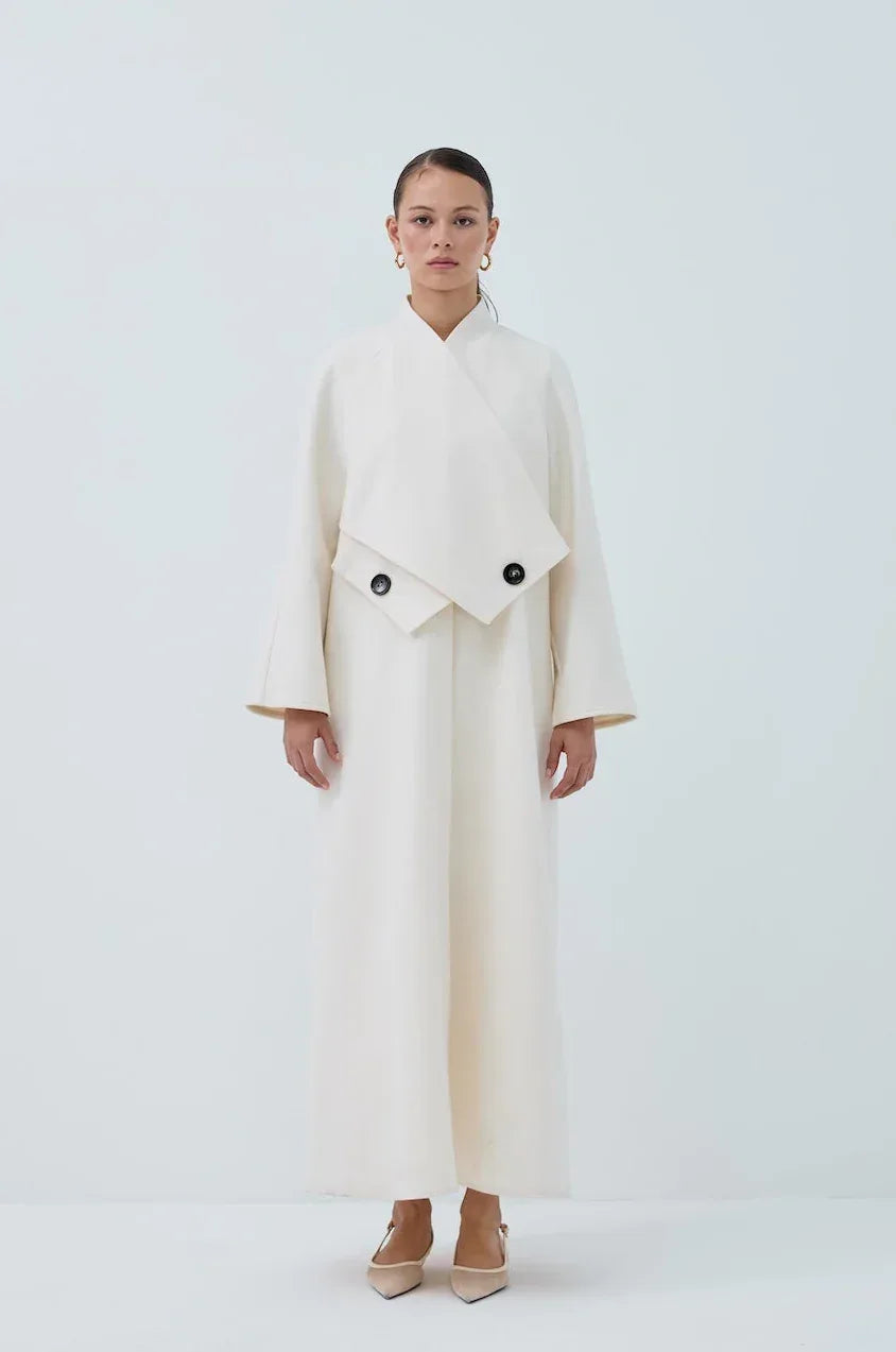 İki Düğmeli Kış Kaşe Kaban - VIADEL Atelier