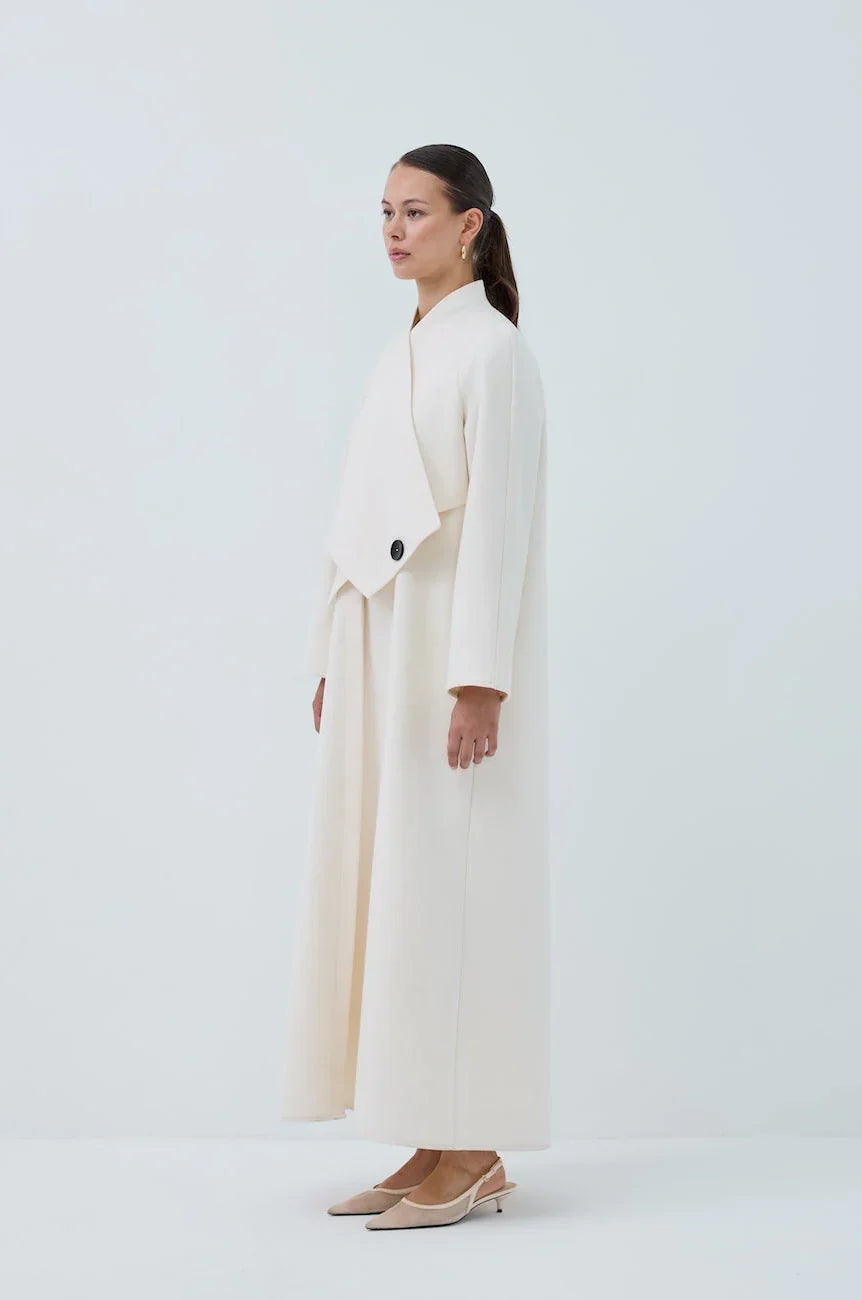 İki Düğmeli Kış Kaşe Kaban