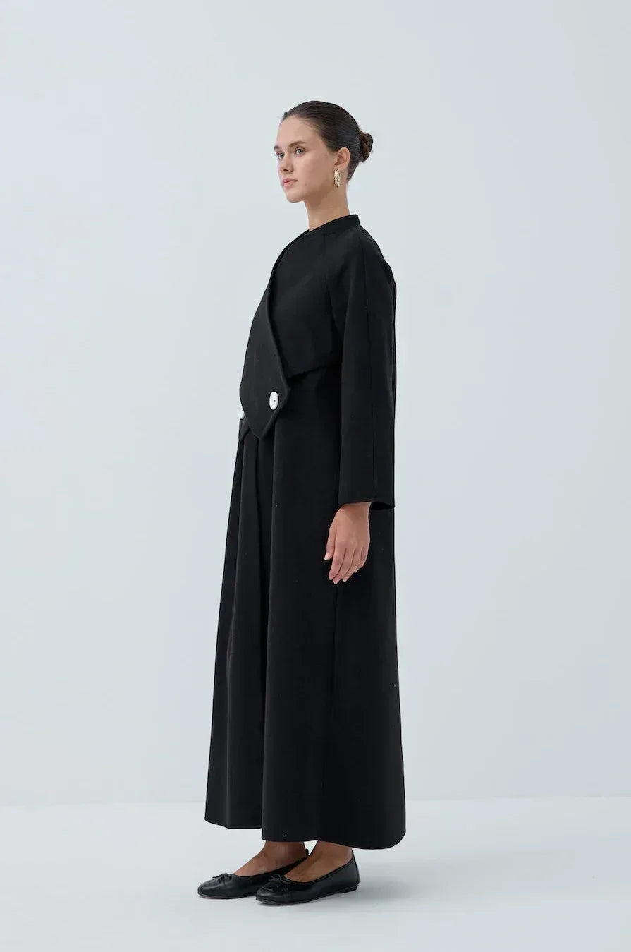 İki Düğmeli Kış Kaşe Kaban - VIADEL Atelier