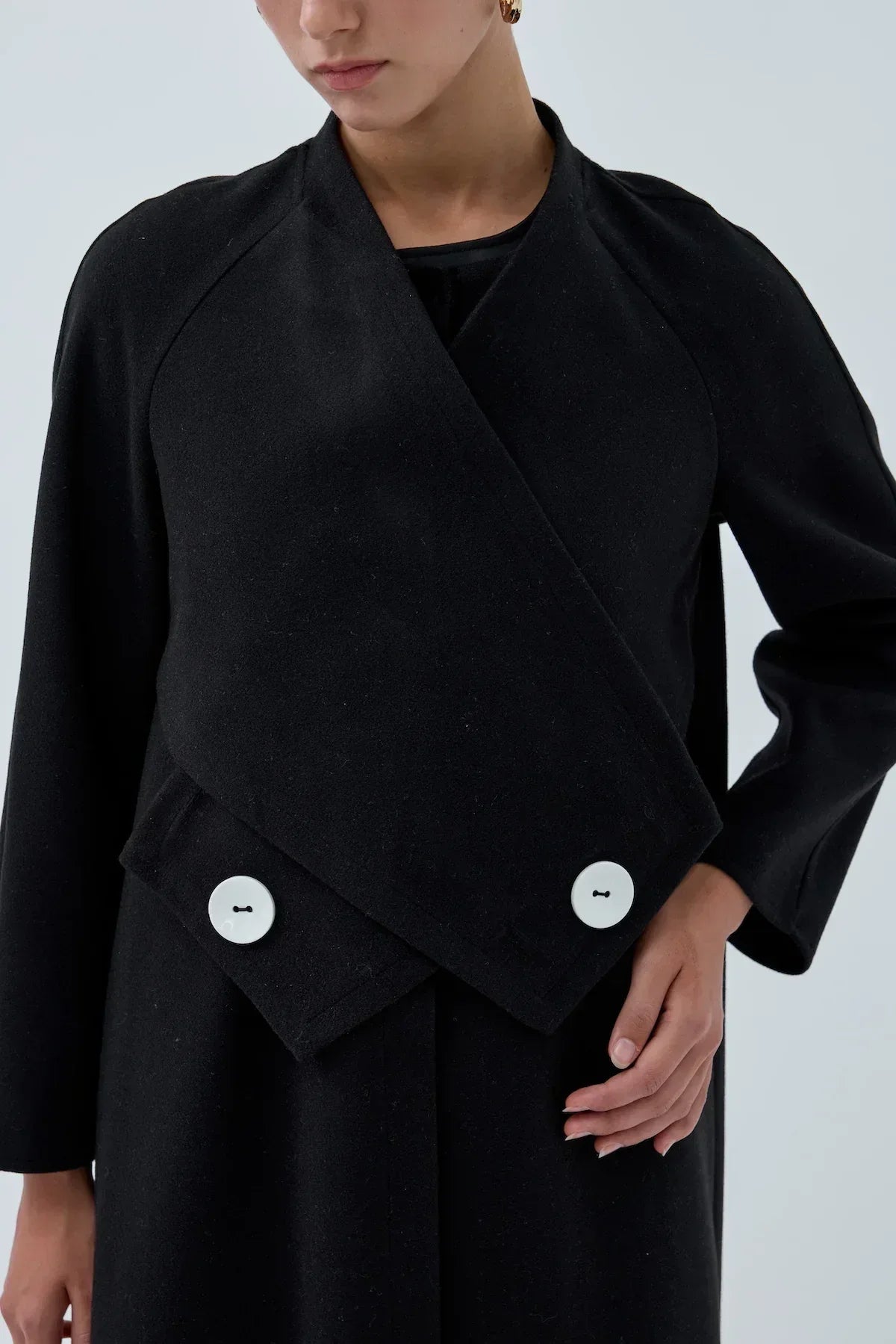 İki Düğmeli Kış Kaşe Kaban - VIADEL Atelier