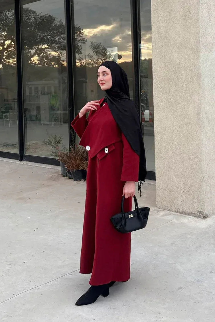 İki Düğmeli Kış Kaşe Kaban - VIADEL Atelier