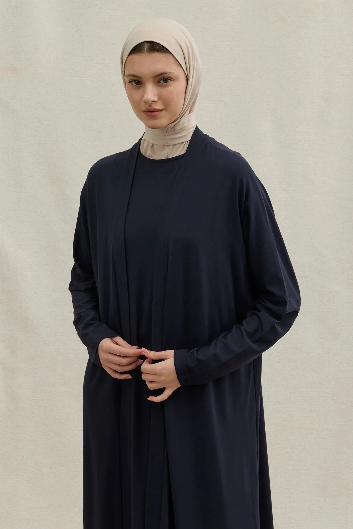 Active Modest Sport Navy Two-Piece Abaya Set