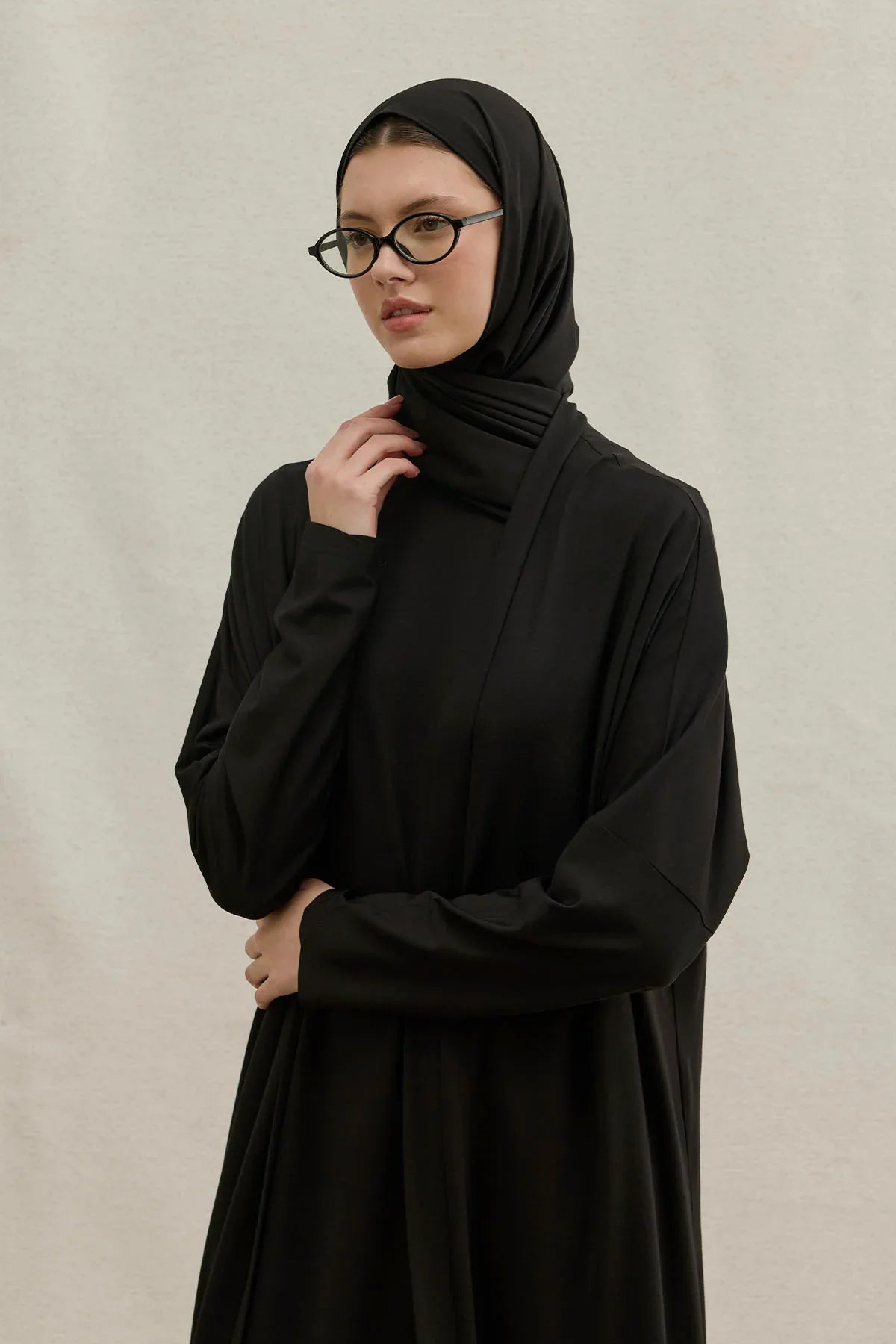 Active Modest Sport Black Two-Piece Abaya Set
