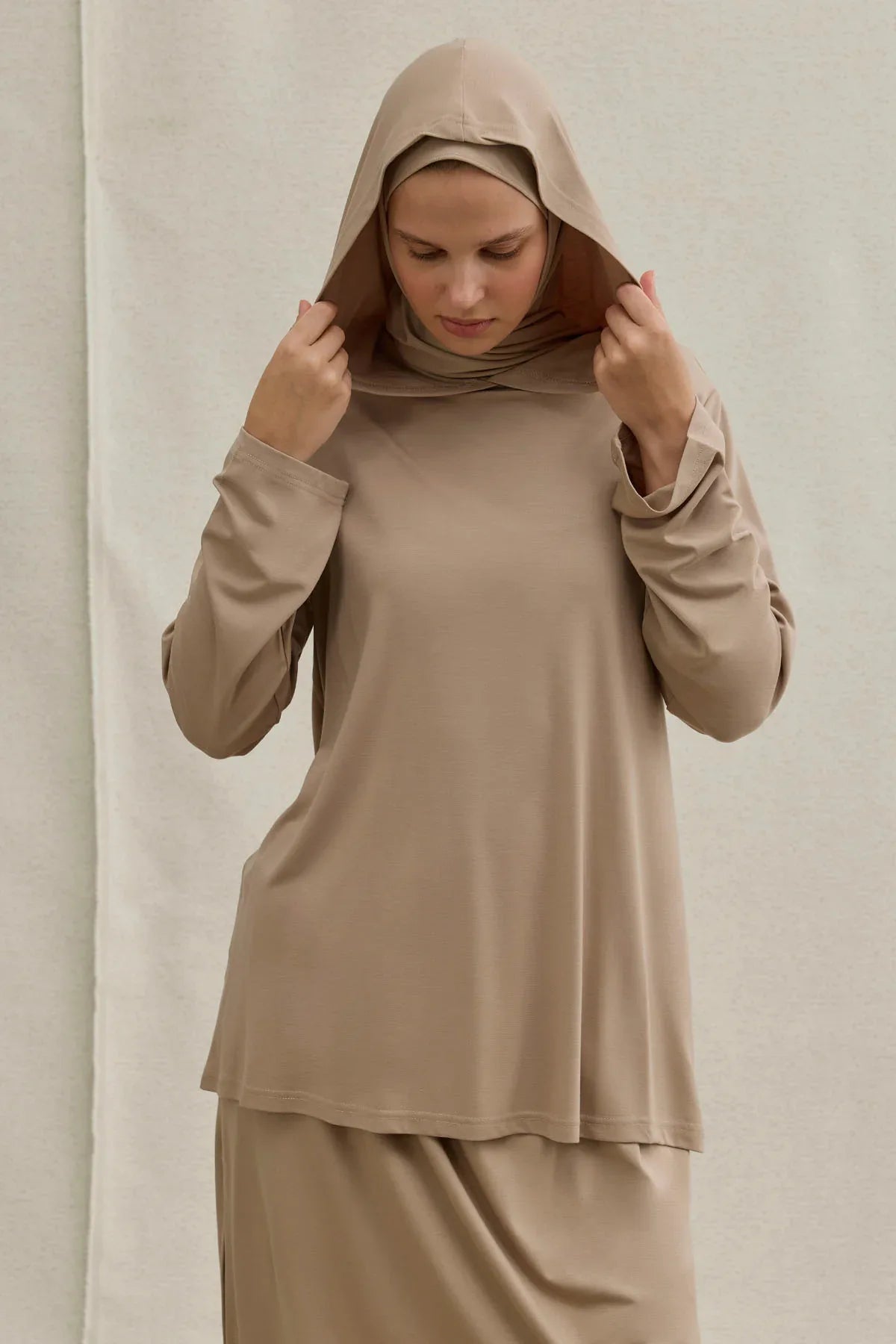 Active Modest Hooded Mink Sportswear Set
