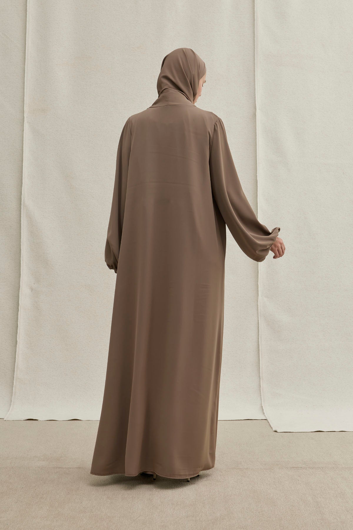 İkili Özel Dökümlü Vizon Abaya Takım