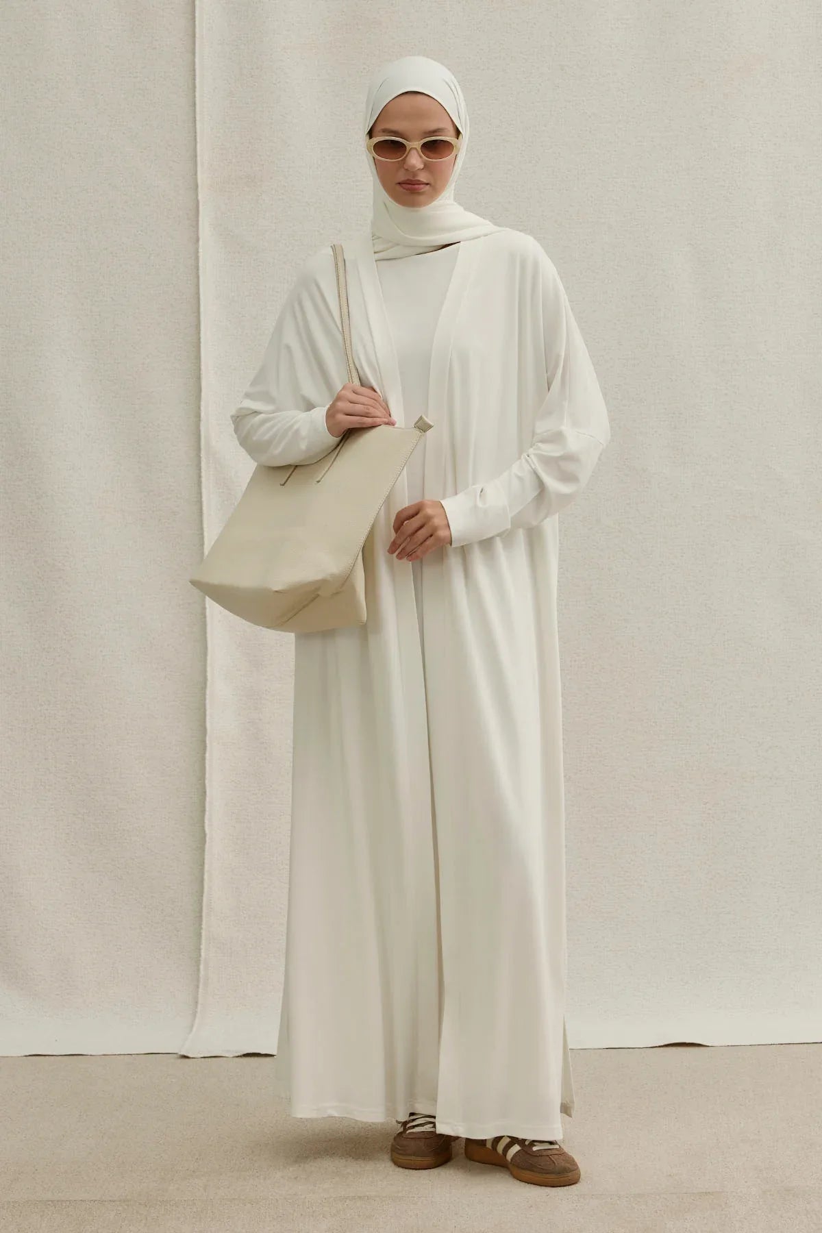 Actıve Modest Spor Beyaz İkili Abaya Takım