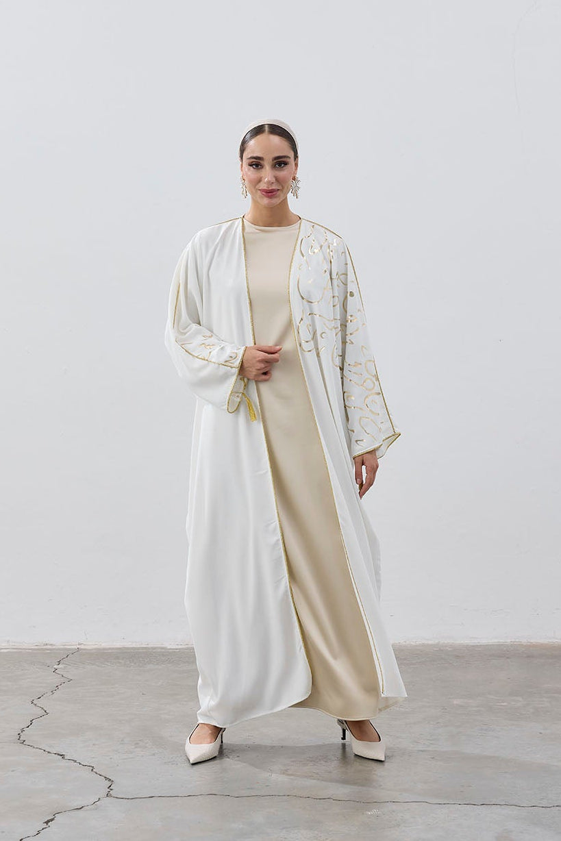 Gold Hat Desenli Abaya