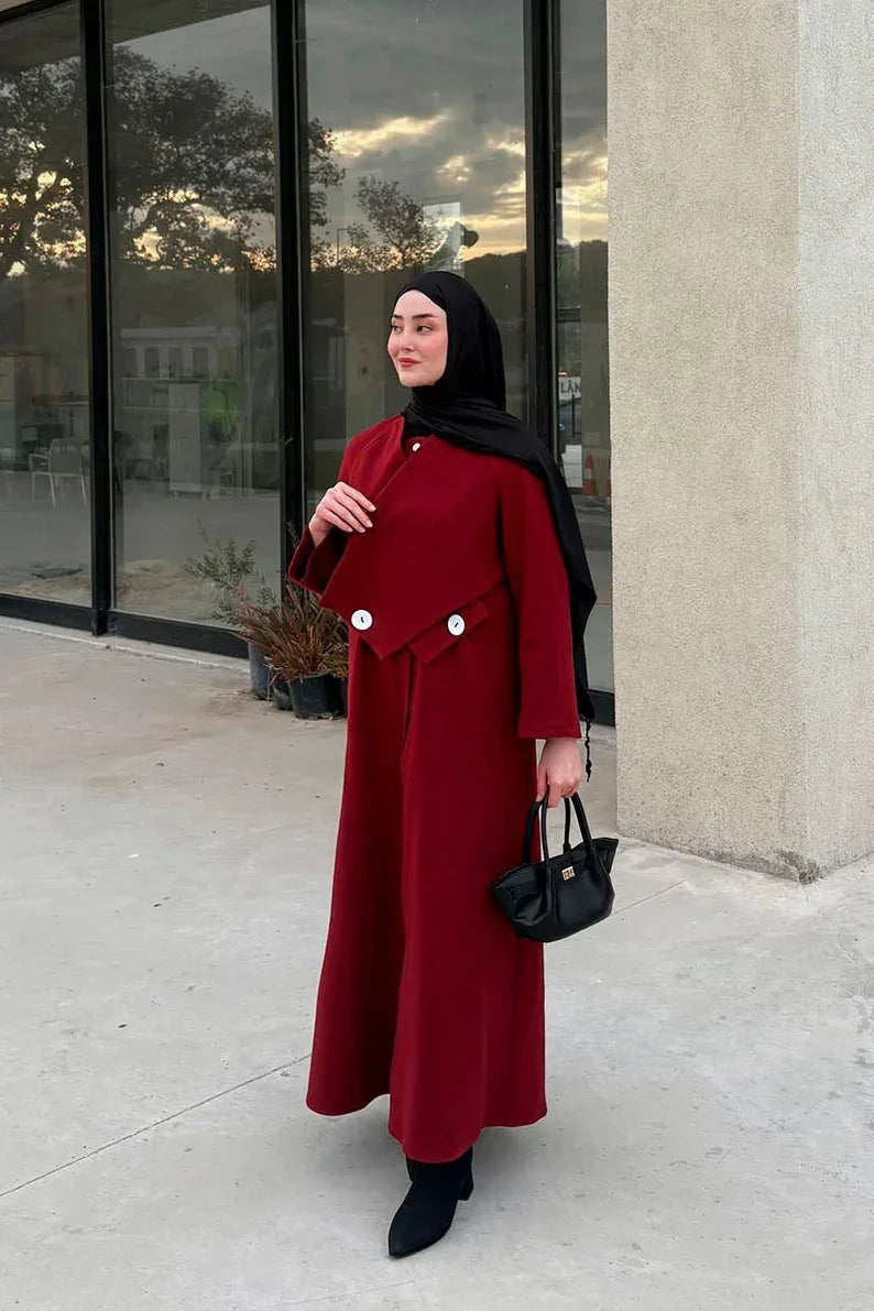 İki Düğmeli Kış Kaşe Kaban - VIADEL Atelier