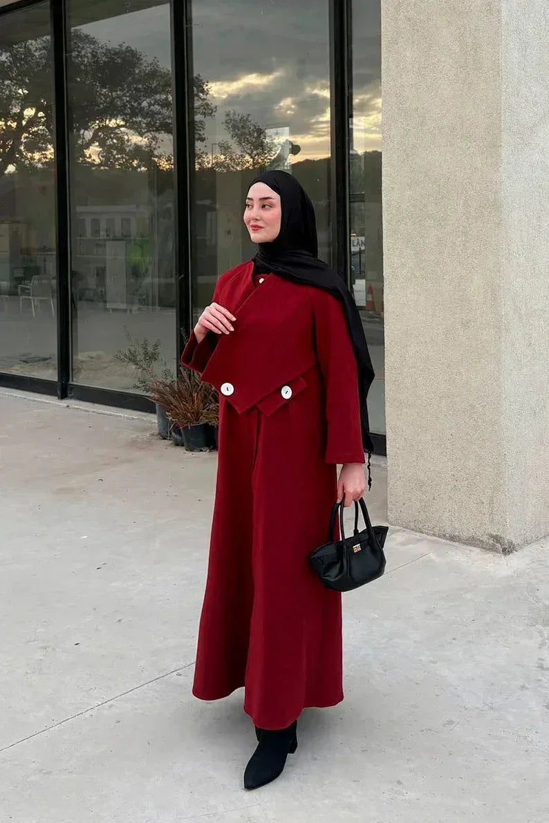 İki Düğmeli Kış Kaşe Kaban - VIADEL Atelier