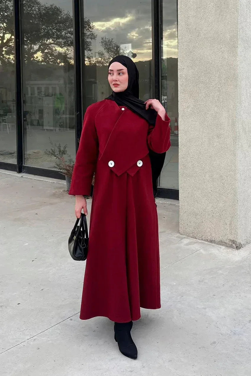 İki Düğmeli Kış Kaşe Kaban - VIADEL Atelier