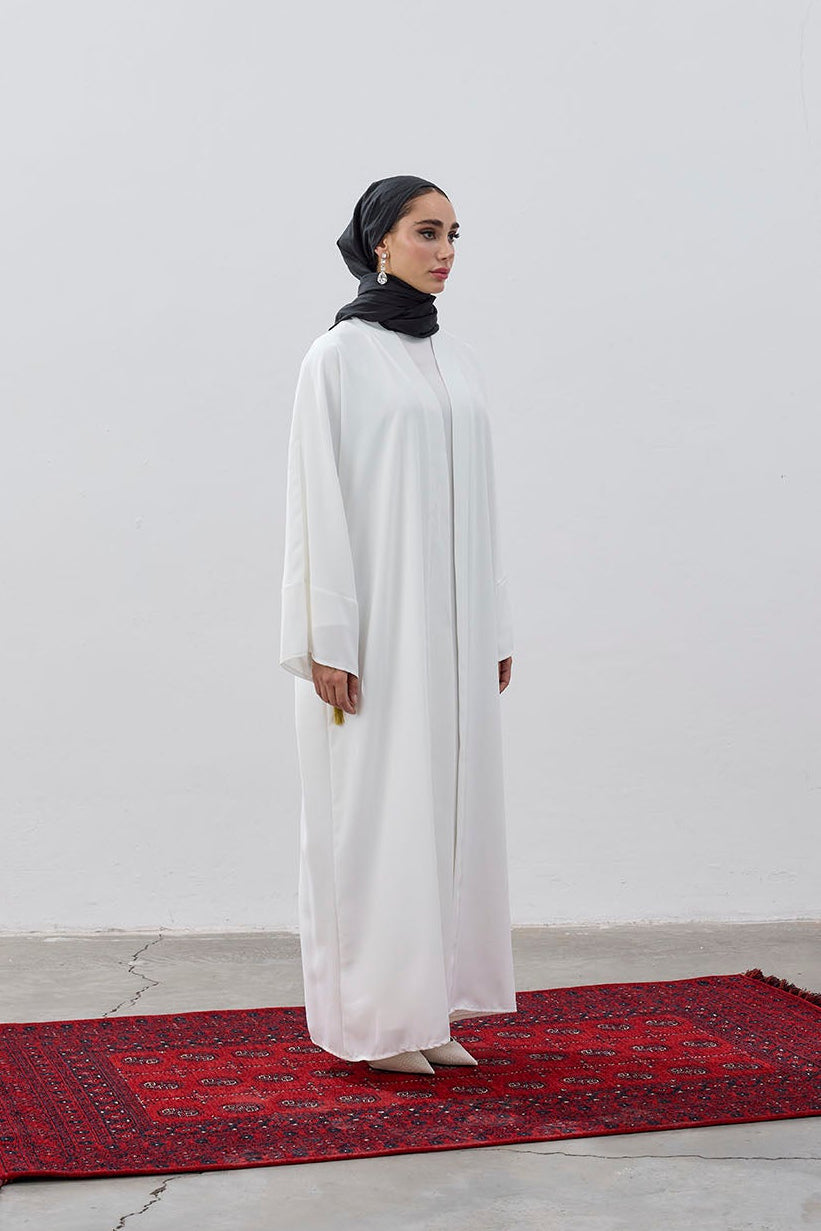 Tasarım Sırt Şehir Haritalı Nakış İşlemeli Abaya