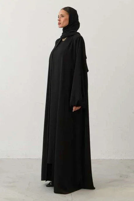 İkili Özel Dökümlü Abaya Takım - VIADEL Atelier