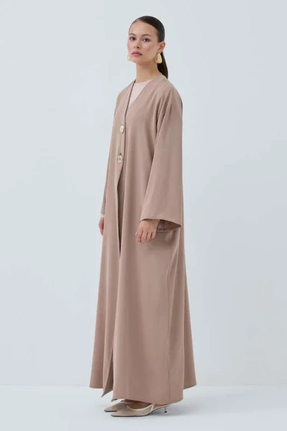 İki Düğmeli Abaya