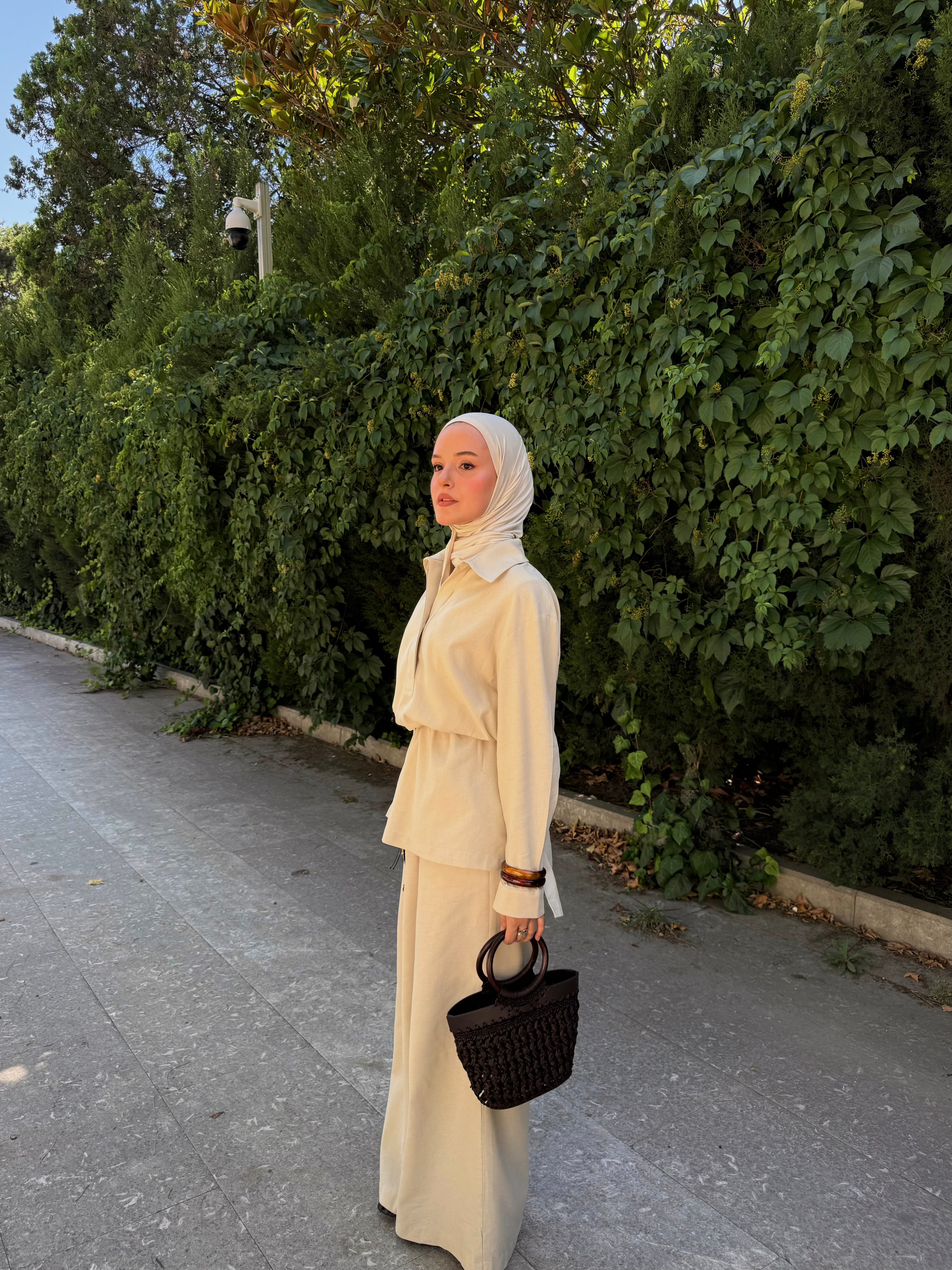 Yarım Pat Yaka Taş Pantolon Takım