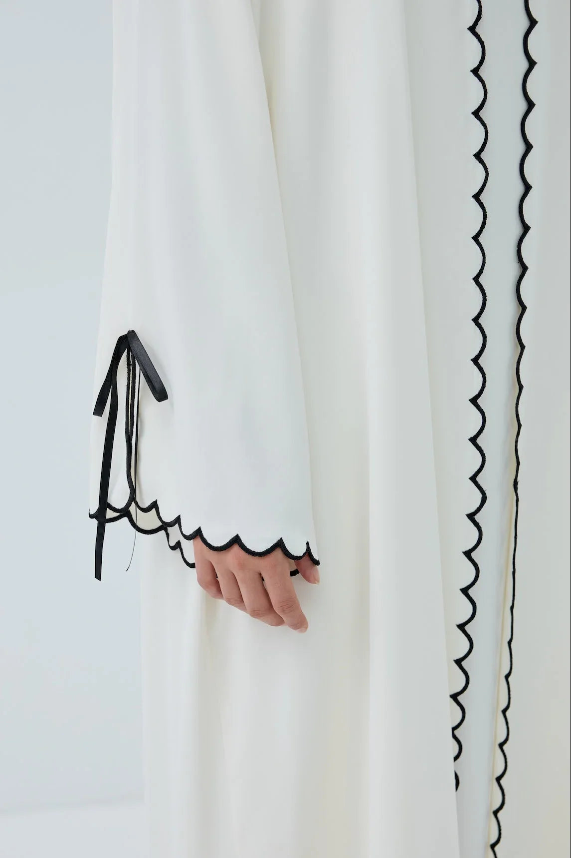 Lazer Nakışlı Abaya Takım