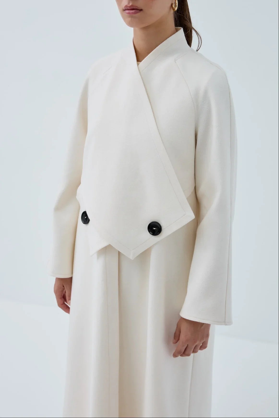 İki Düğmeli Kış Kaşe Kaban