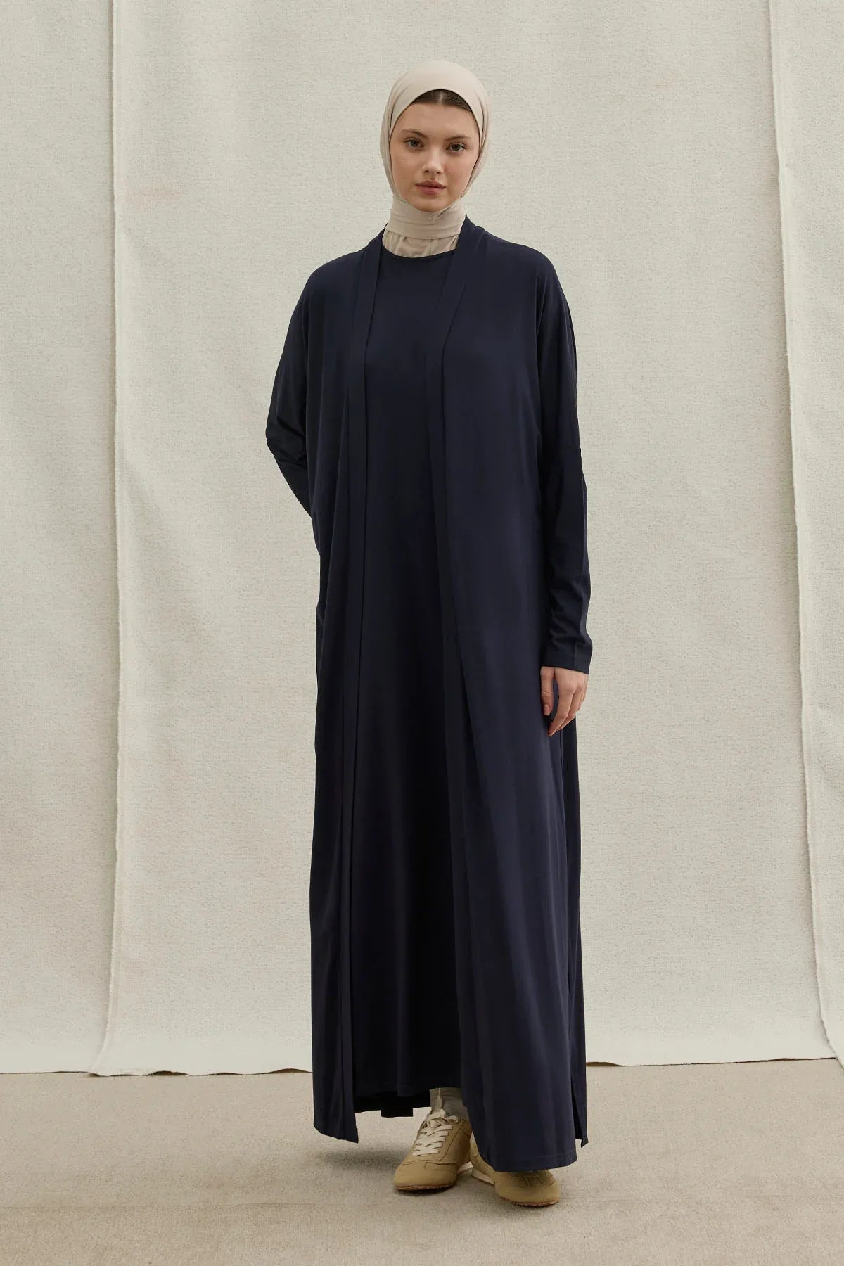 Active Modest Sport Navy Two-Piece Abaya Set