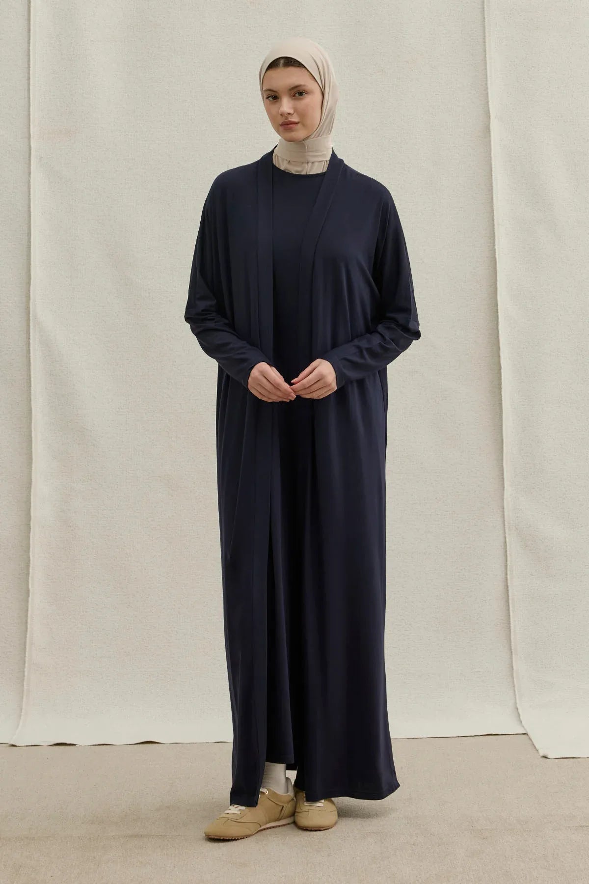 Active Modest Sport Navy Two-Piece Abaya Set