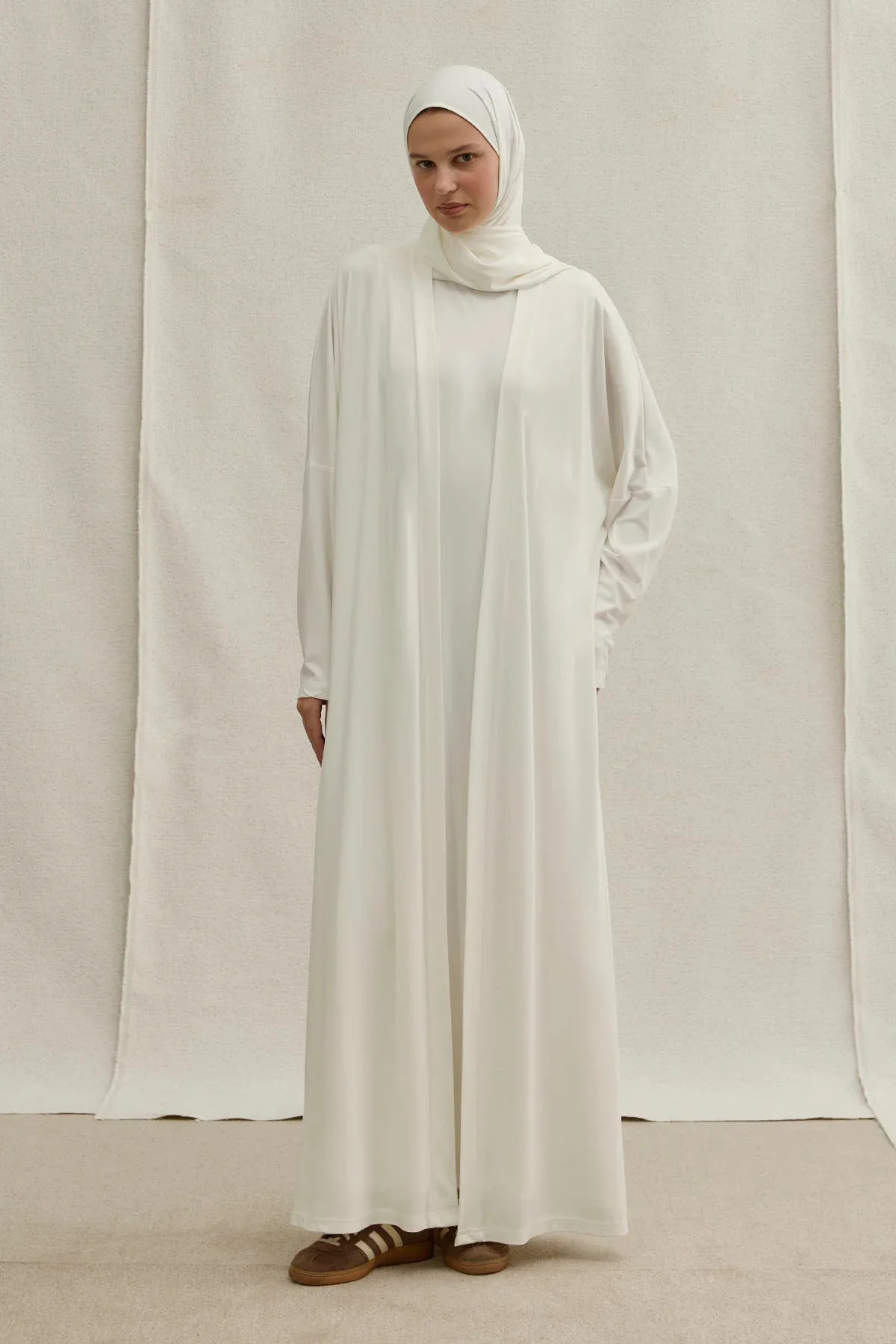 Actıve Modest Spor Beyaz İkili Abaya Takım