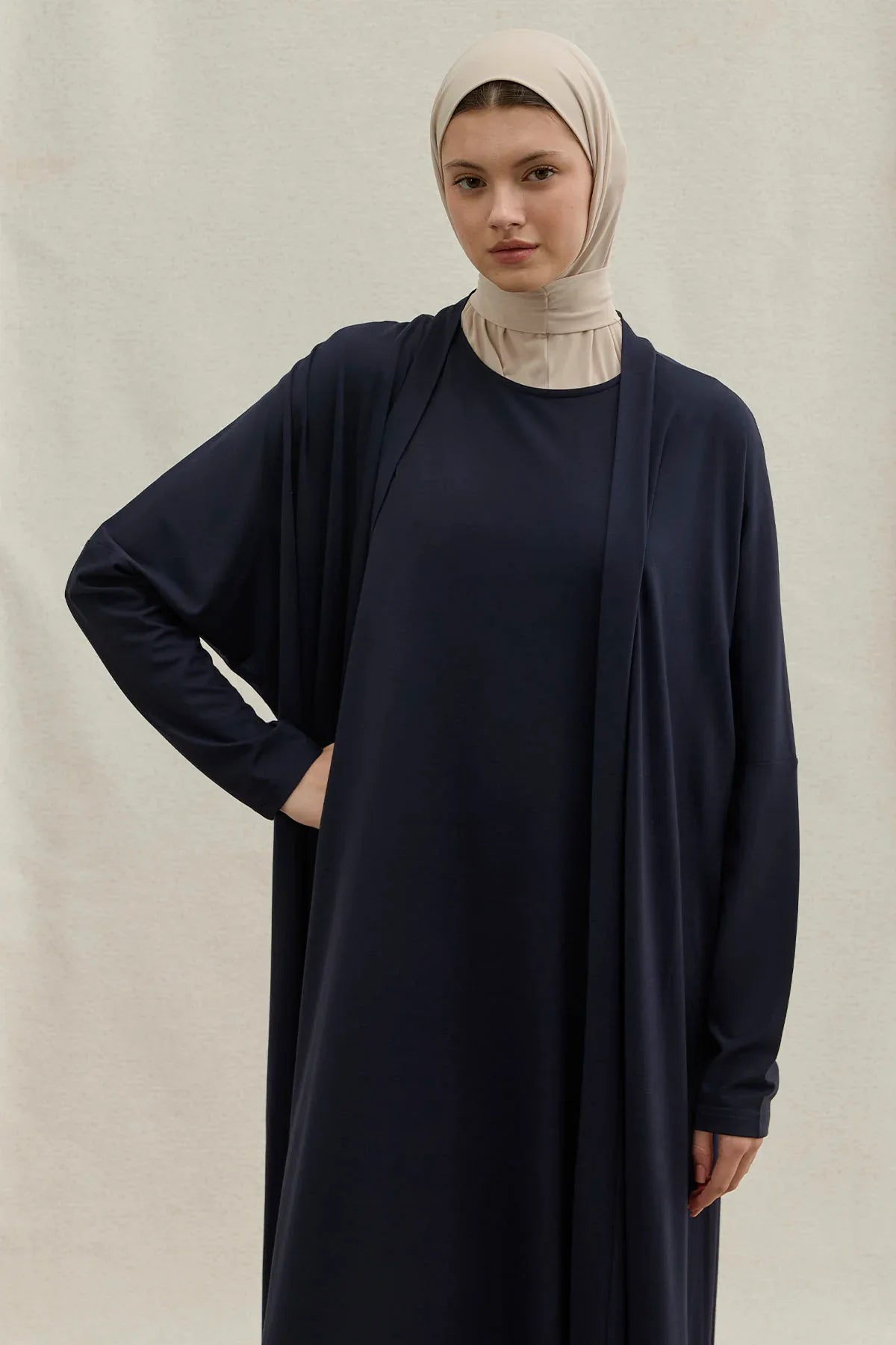 Active Modest Sport Navy Two-Piece Abaya Set