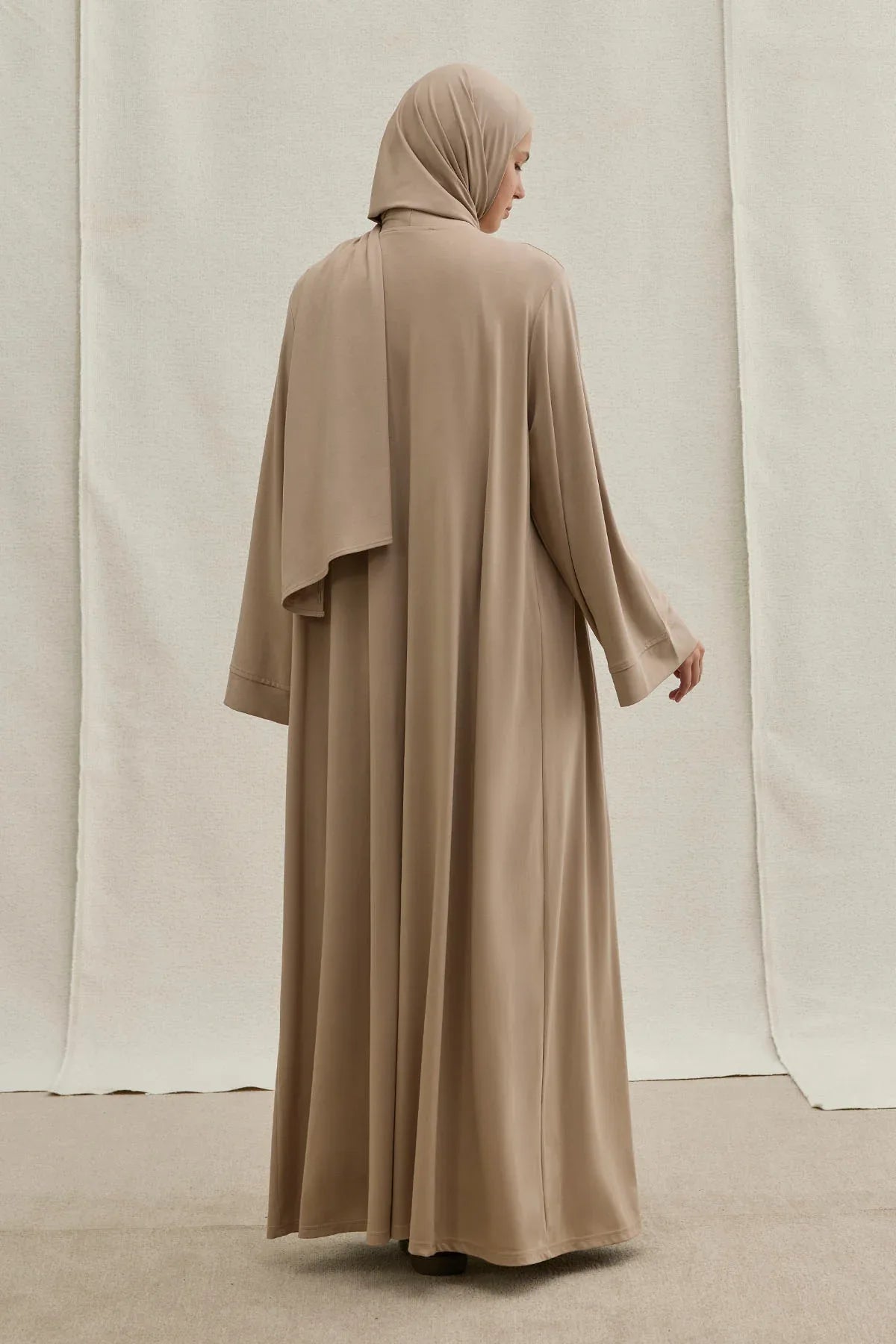 Active Modest Spor Geniş Kol Vizon İkili Abaya Takım