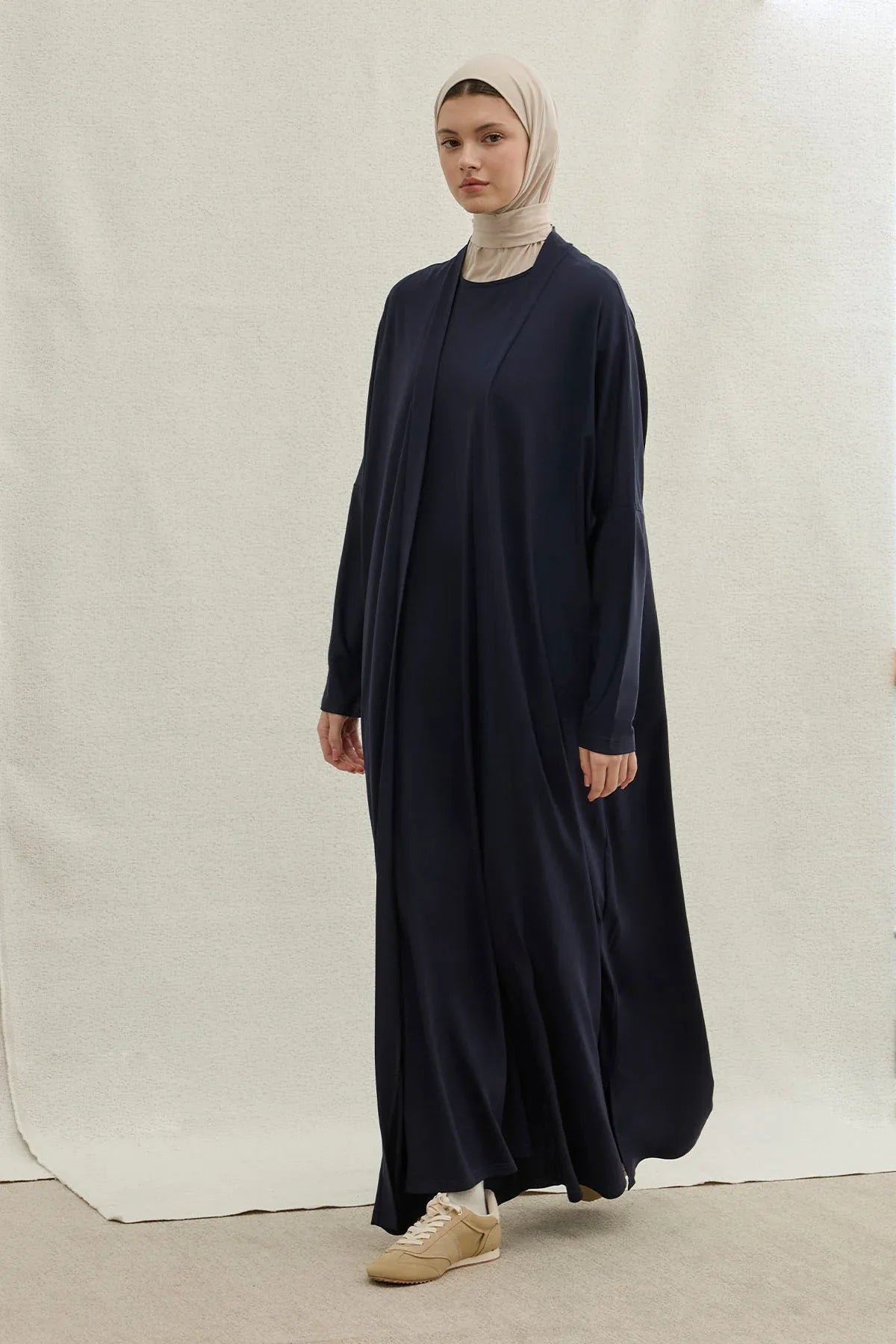 Active Modest Sport Navy Two-Piece Abaya Set