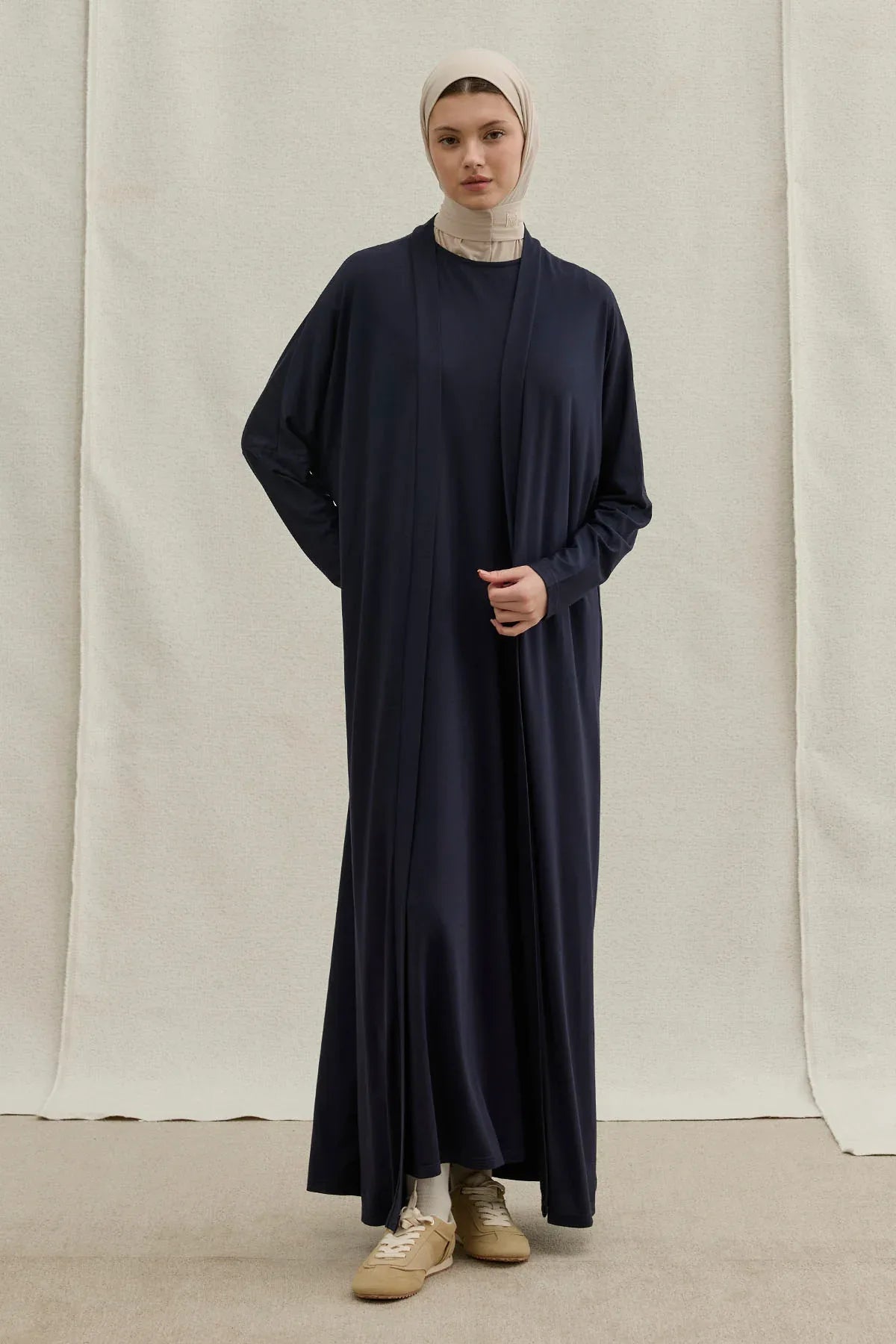 Active Modest Sport Navy Two-Piece Abaya Set