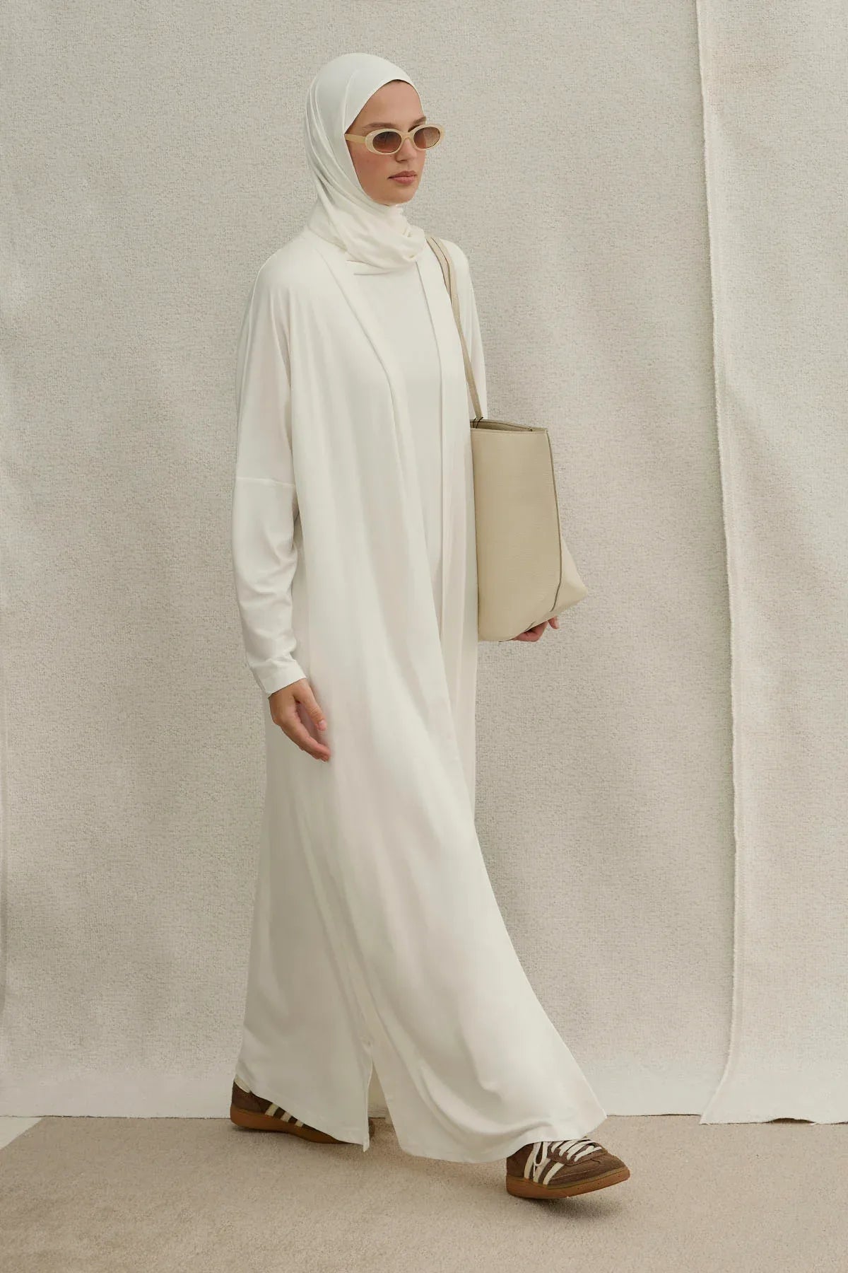 Actıve Modest Spor Beyaz İkili Abaya Takım