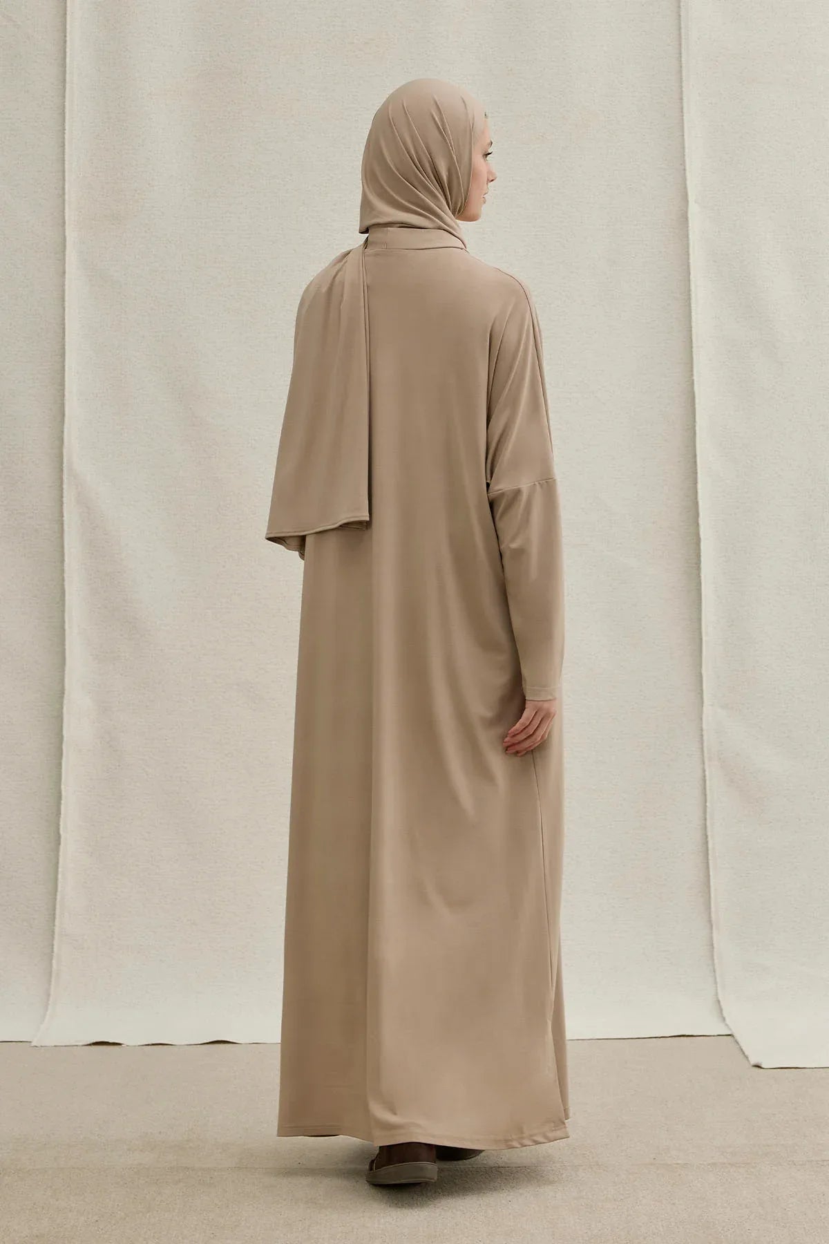 Active Modest Sport Mink Two-Piece Abaya Set
